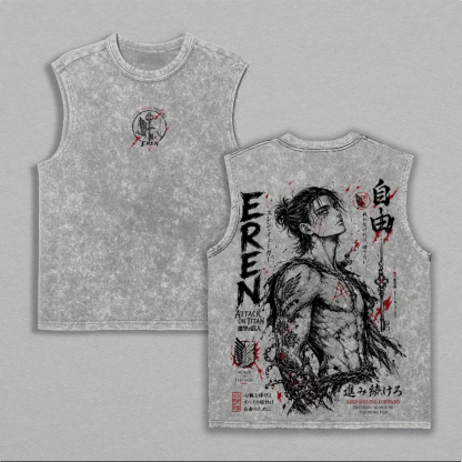 Attack on Titan Eren Jeager Washed T-shirt/Crewneck/Hoodie