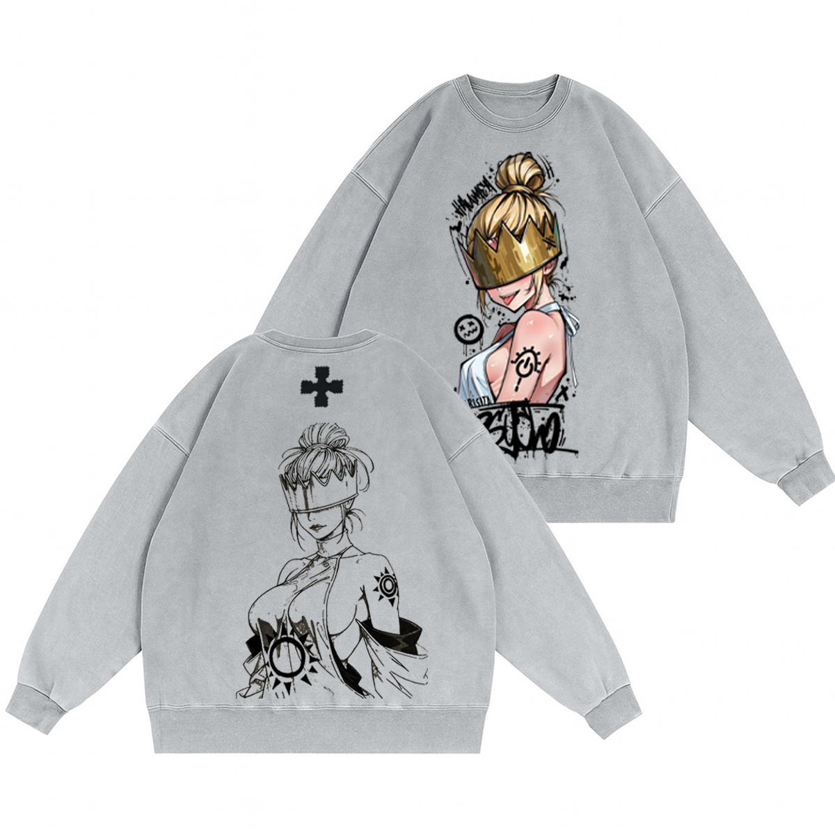 Haumea Fire Force Anime Double Printed Vintage T-shirt/Crewneck/Hoodie
