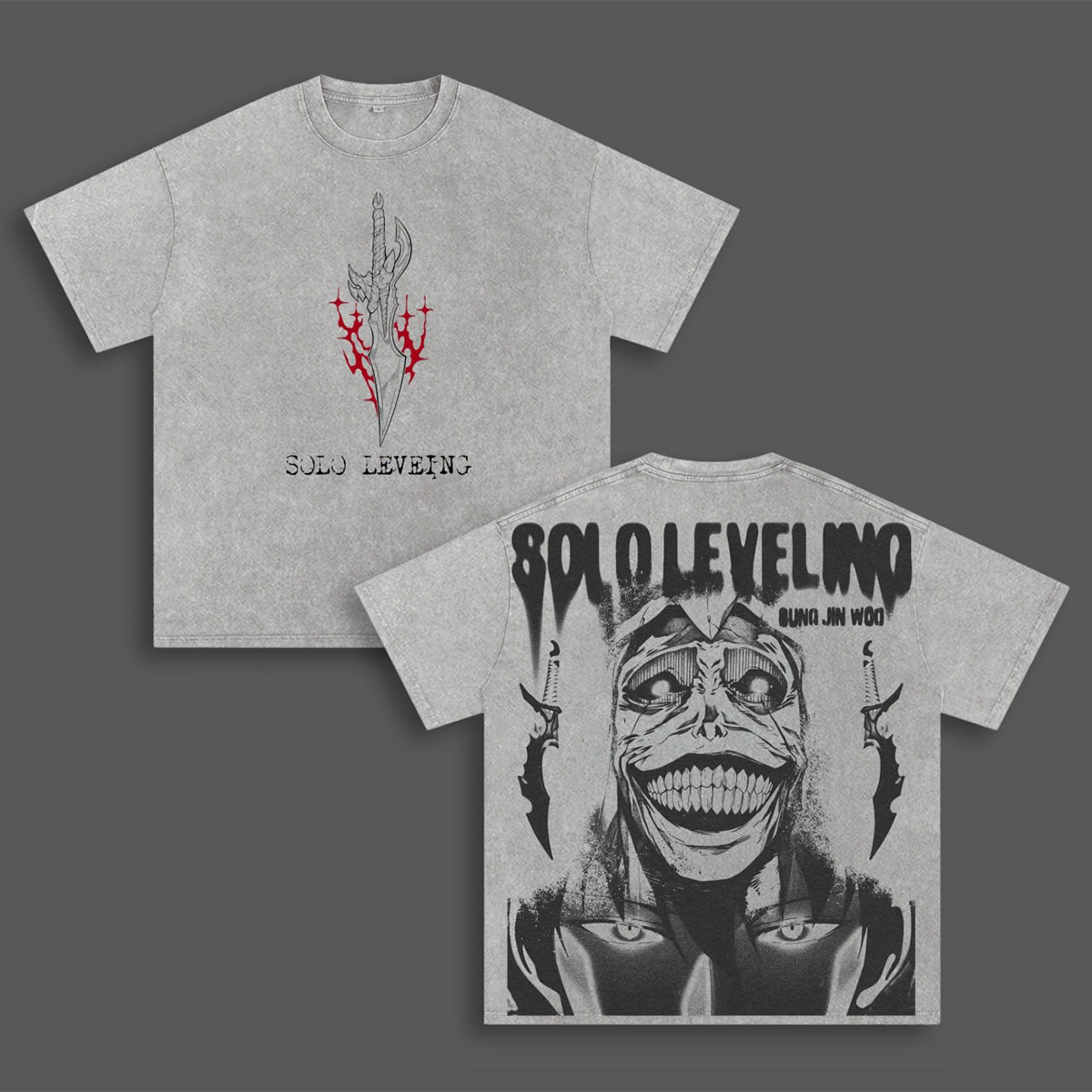 Solo Leveling Shadow Army Washed T-shirt/Crewneck/Hoodie