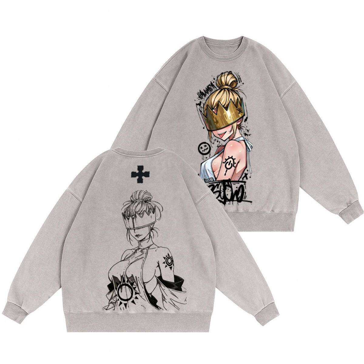 Haumea Fire Force Anime Double Printed Vintage T-shirt/Crewneck/Hoodie