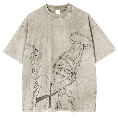 Seiko Ayase-Dandadan Vintage Unisex Washed T-Shirt