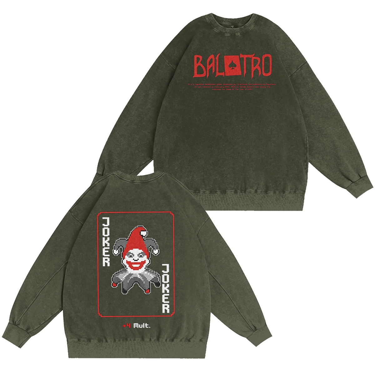 Balatro Droll Joker Vintage Washed T-shirt/Crewneck/Hoodie