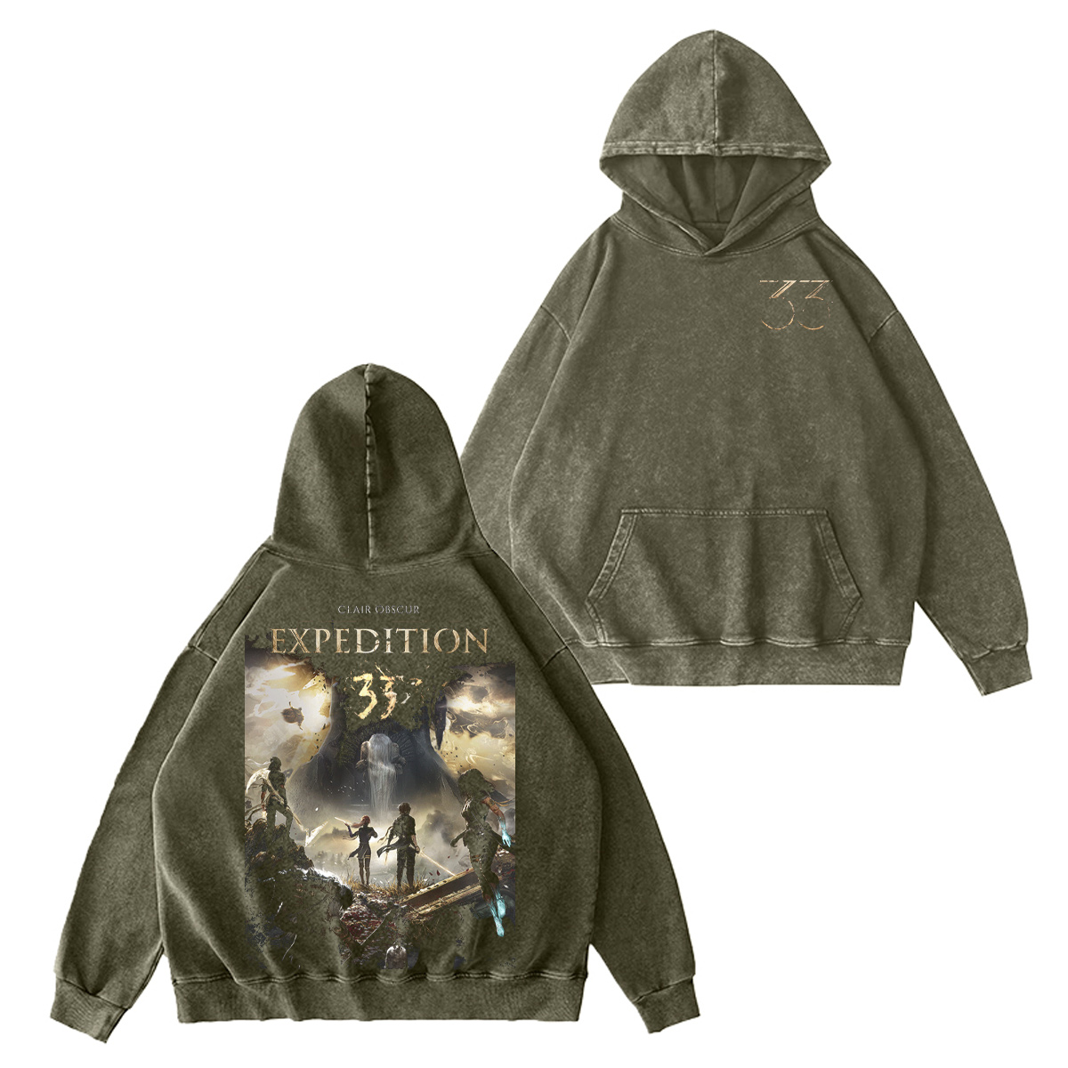 Clair Obscur Expedition 33 Vintage Washed T-shirt/Crewneck/Hoodie