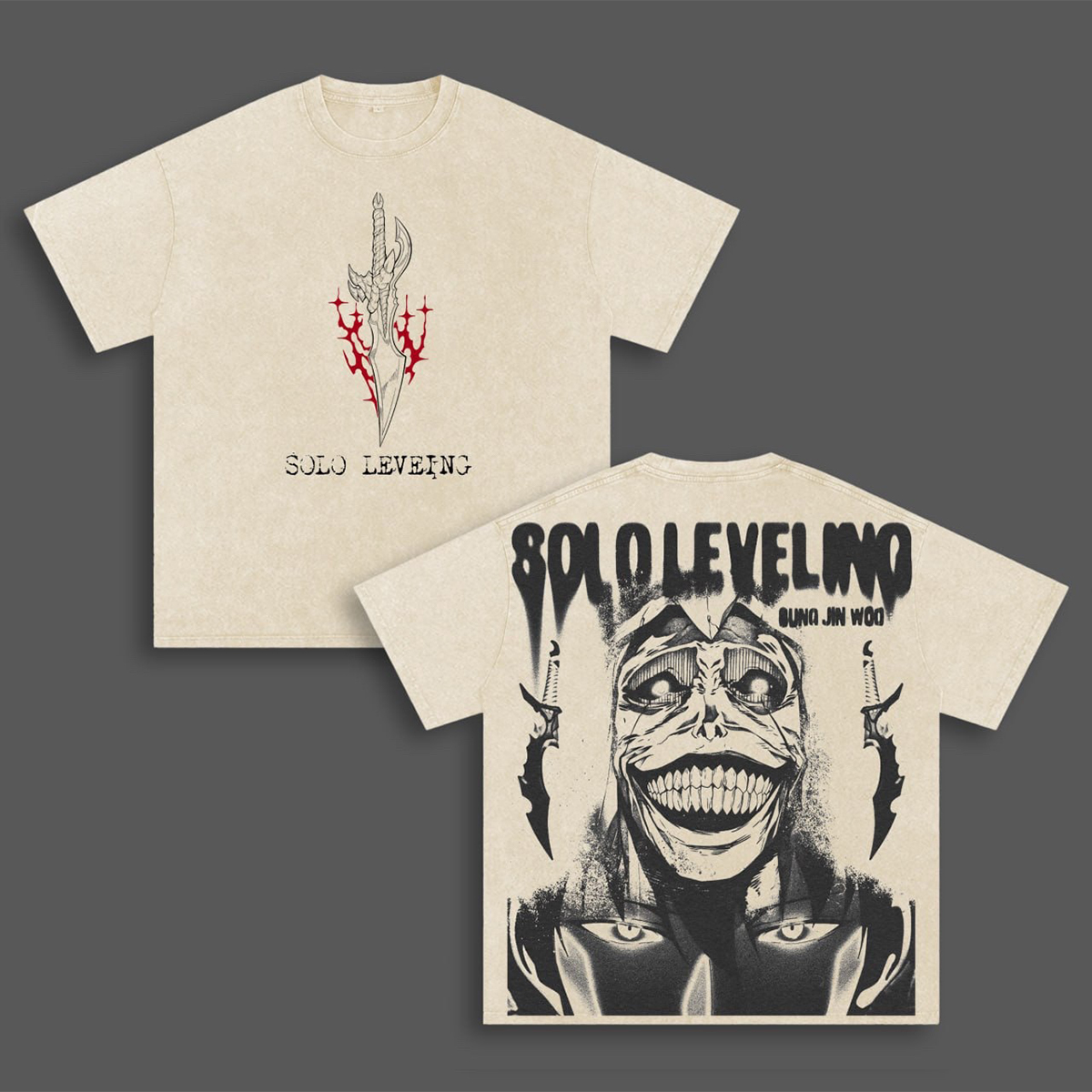 Solo Leveling Shadow Army Washed T-shirt/Crewneck/Hoodie
