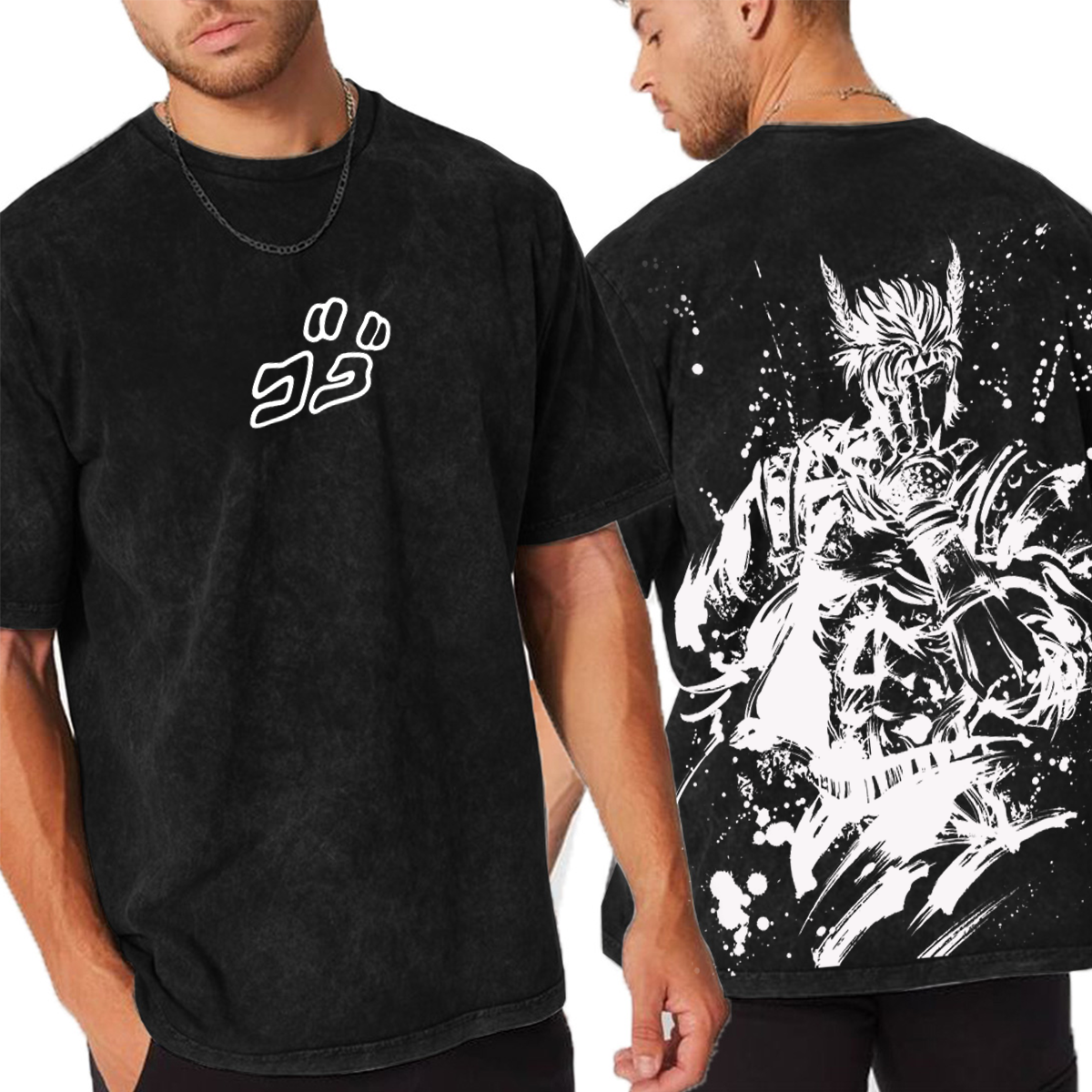 Jojo's Bizarre Adventure Anime Oversized Unisex Washed T-Shirt