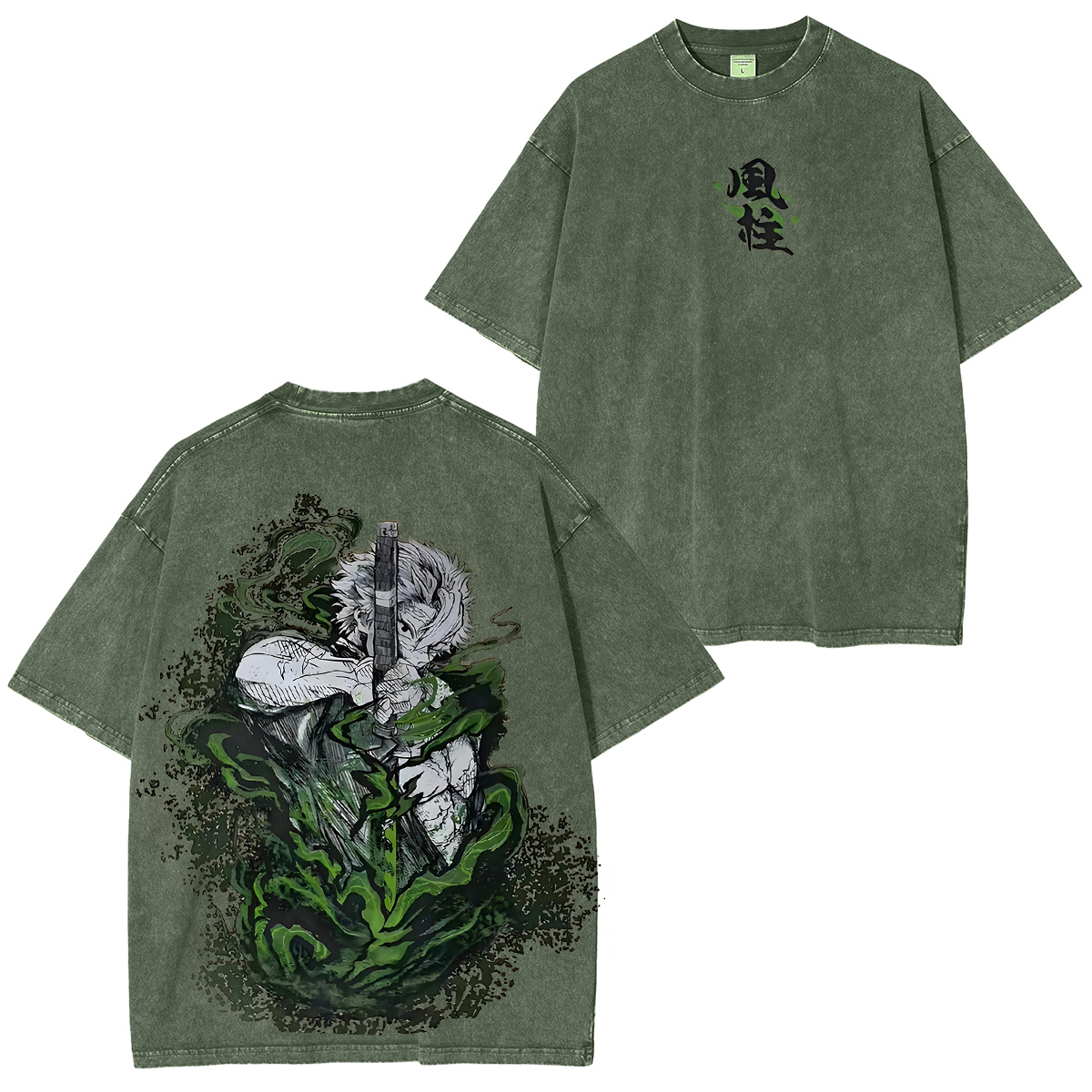 Demon Slayer Sanemi Unisex Washed T-Shirt