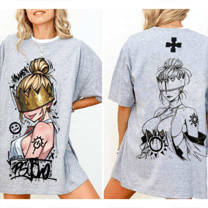 Haumea Fire Force Anime Double Printed Vintage T-shirt/Crewneck/Hoodie