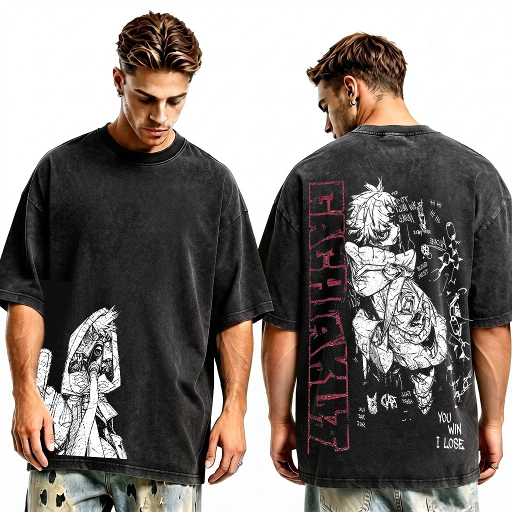 Gachiaku Tanime Rudo Zanka Nijiku Vintage Washed T-shirt/Crewneck/Hoodie