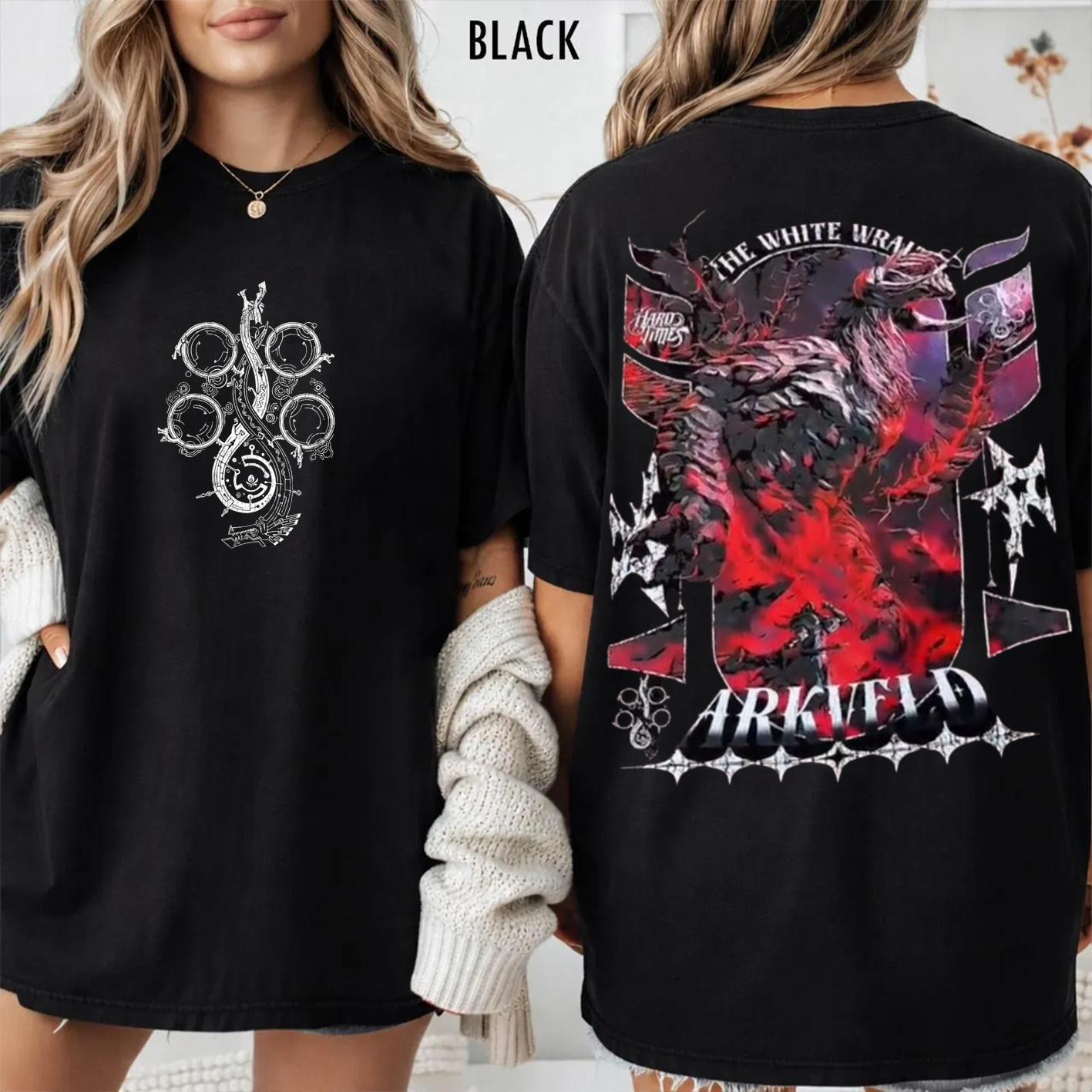 Monster Hunter Arkveld The White Wraith Unisex Washed T-Shirt