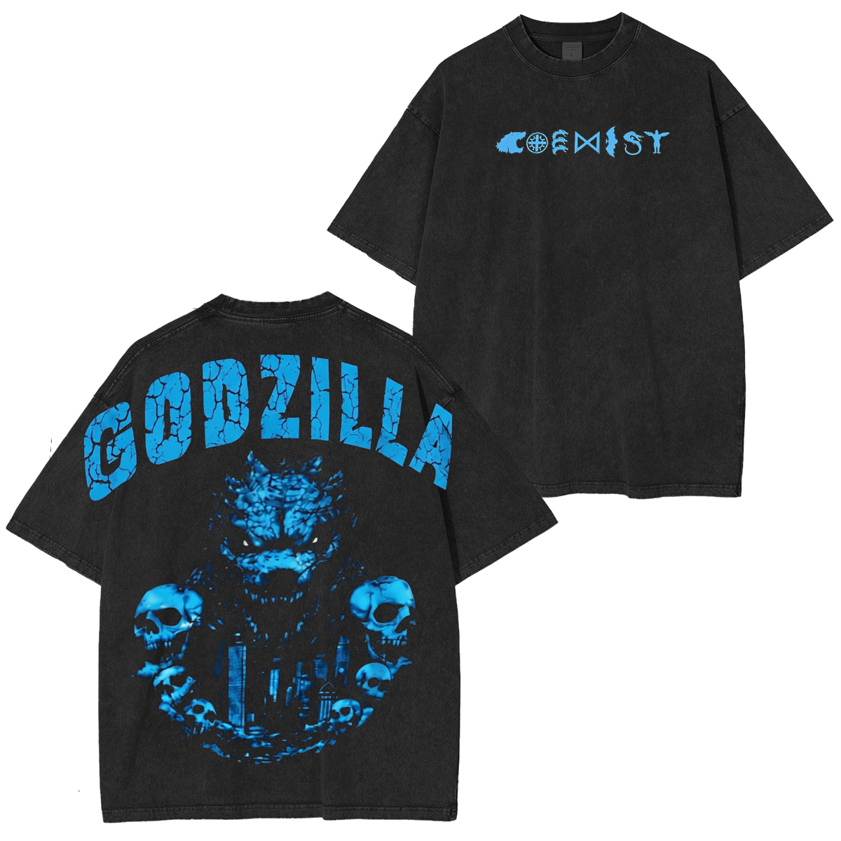 Godzilla Kaiju Kong Unisex Washed T-Shirt