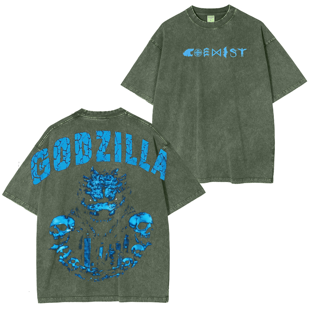 Godzilla Kaiju Kong Unisex Washed T-Shirt