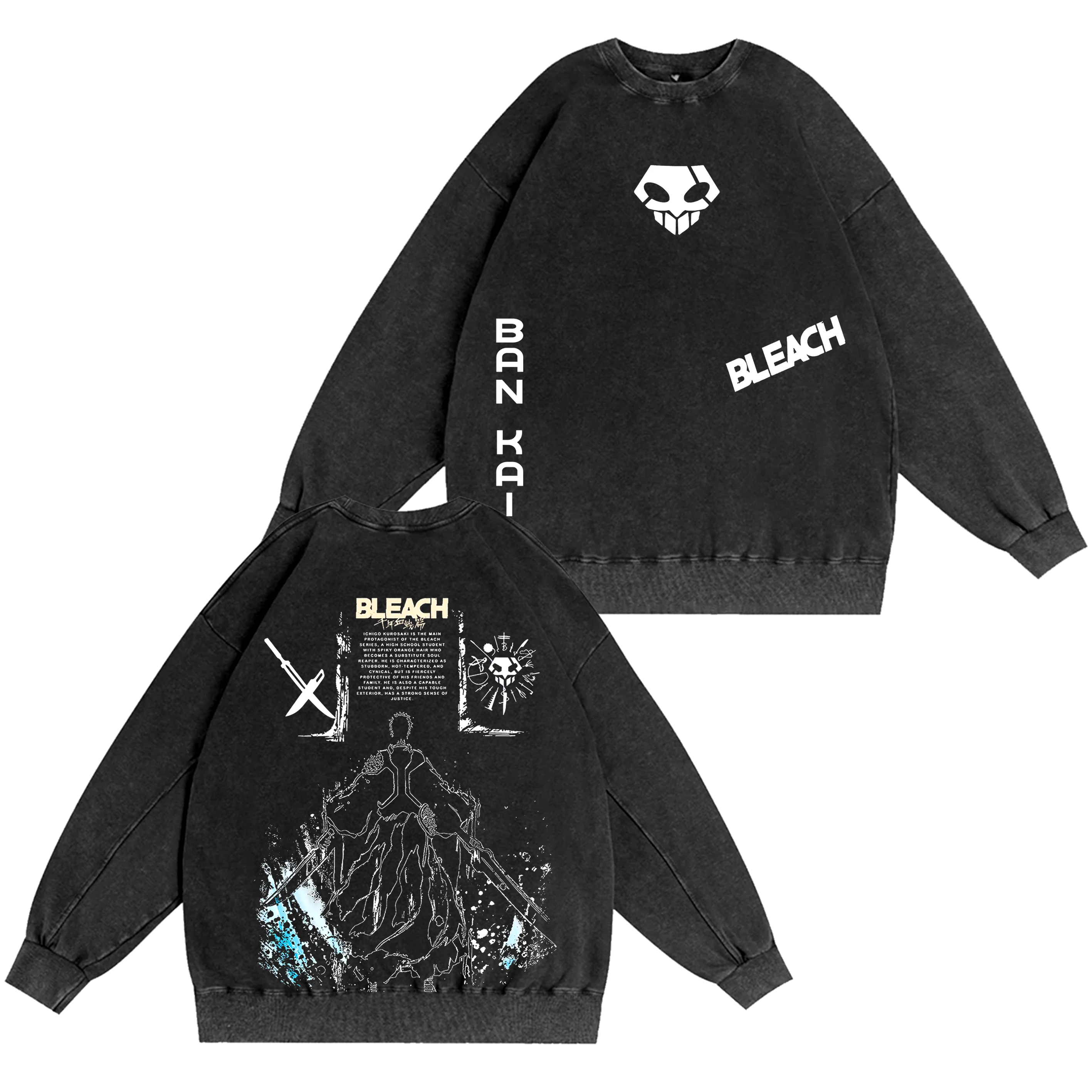 Bleach Anime Unisex Washed T-Shirt