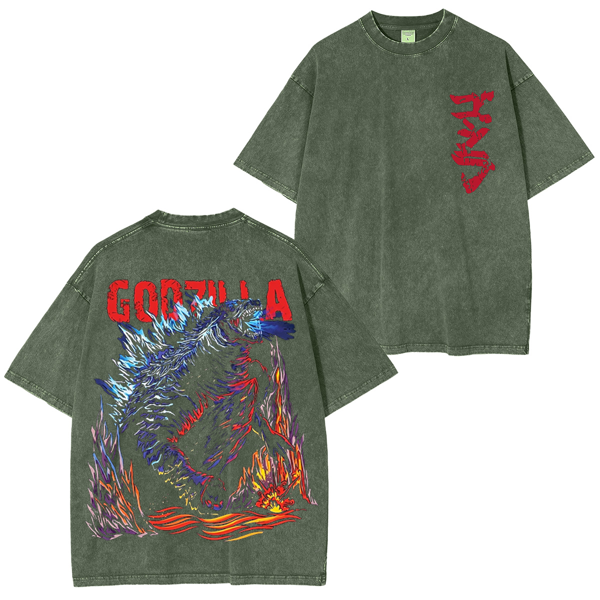 Vintage Godzilla Unisex Washed T-Shirt
