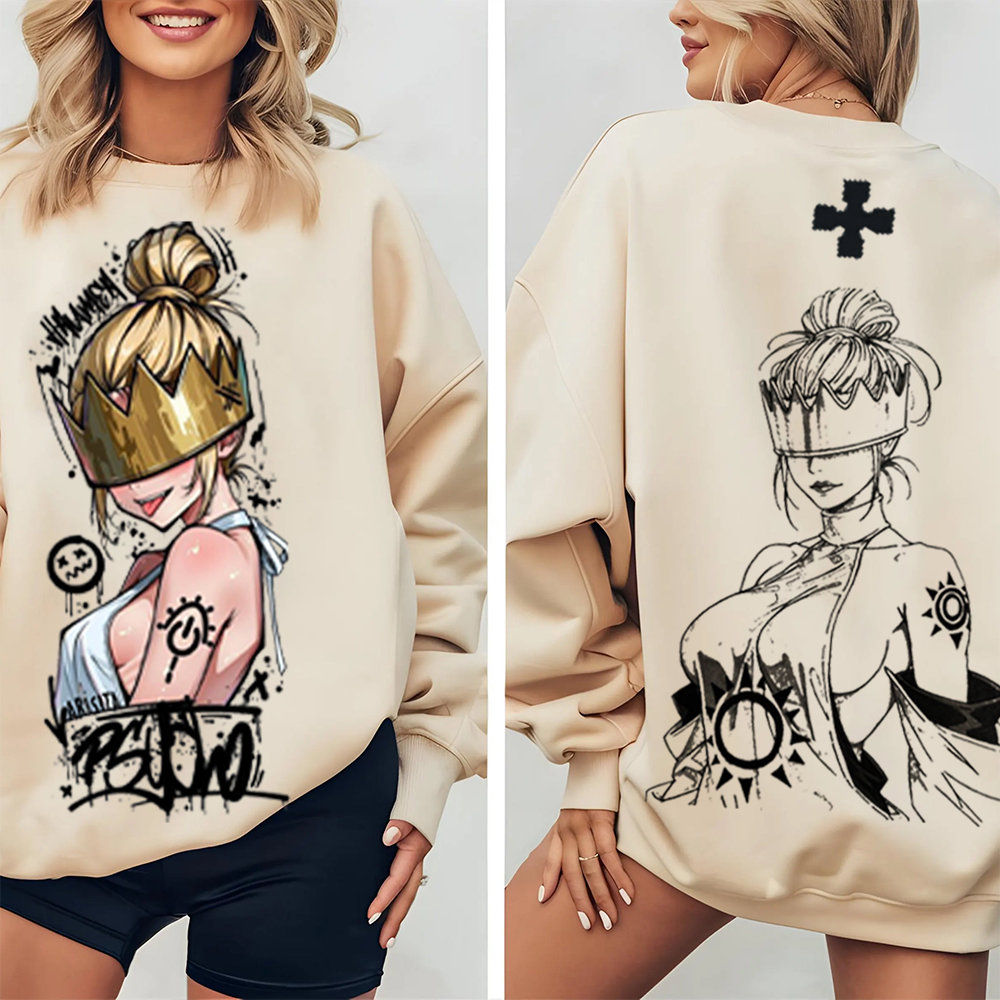 Haumea Fire Force Anime Double Printed Vintage T-shirt/Crewneck/Hoodie