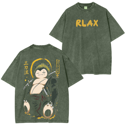 One PieceAnime Roronoa Zoro Unisex Washed T-Shirt