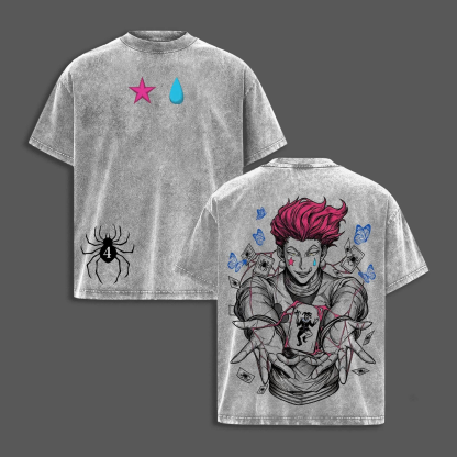 Hisoka Morow Hunter x Hunter Anime Unisex Washed T-Shirt
