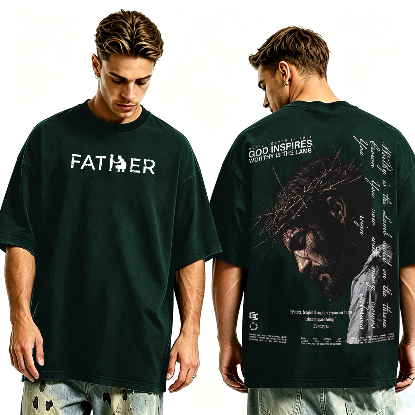 Father Forgive ThemOversized T-shirt/Crewneck/Hoodie