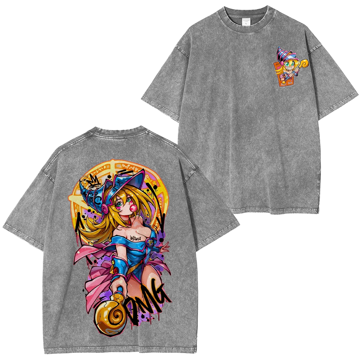 Dark Magician,Yu-Gi-Oh! Unisex Washed T-Shirt