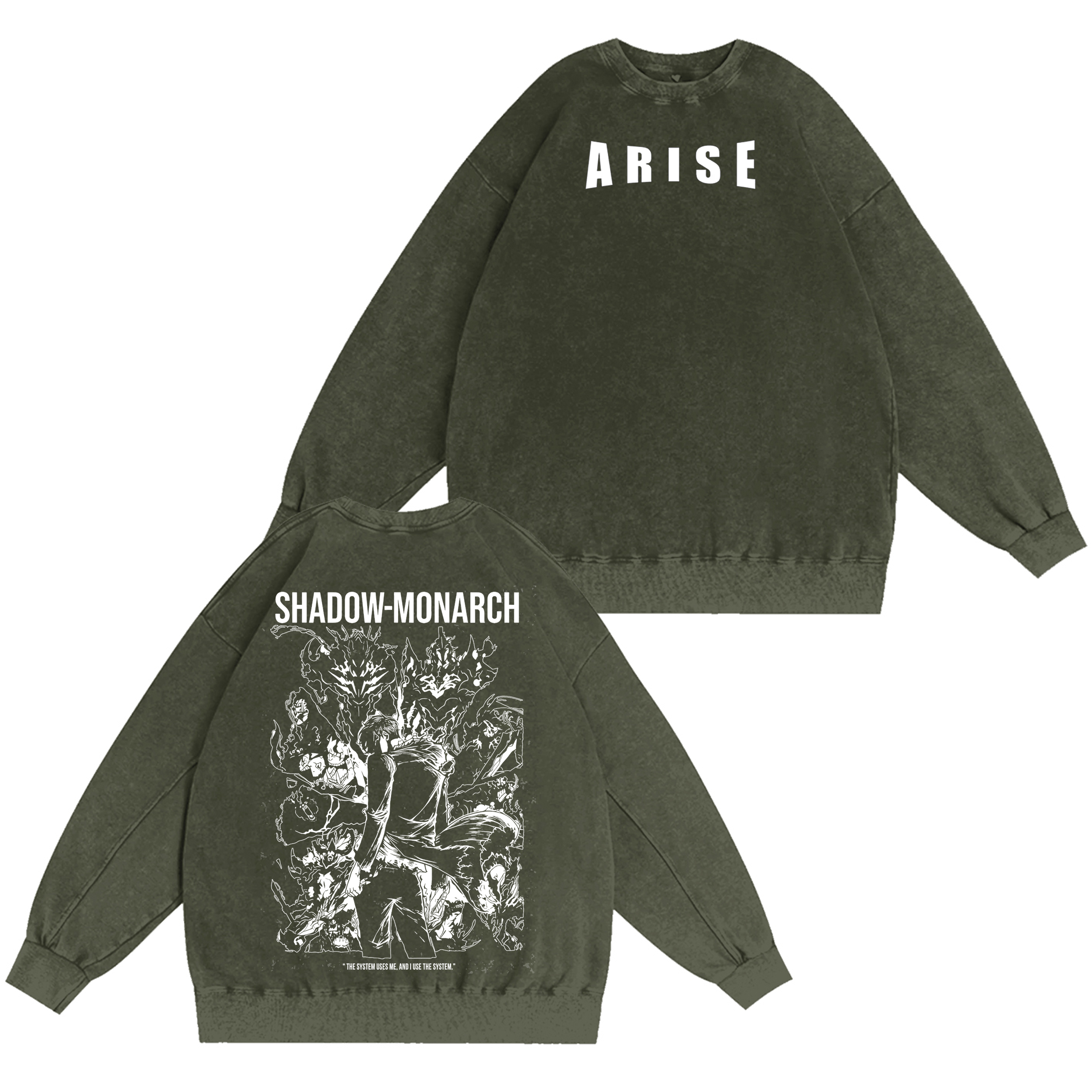 Arise Sung Jinwoo,Solo Leveling Shadow Monarch  Washed T-shirt/Crewneck/Hoodie