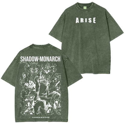 Arise Sung Jinwoo,Solo Leveling Shadow Monarch  Washed T-shirt/Crewneck/Hoodie