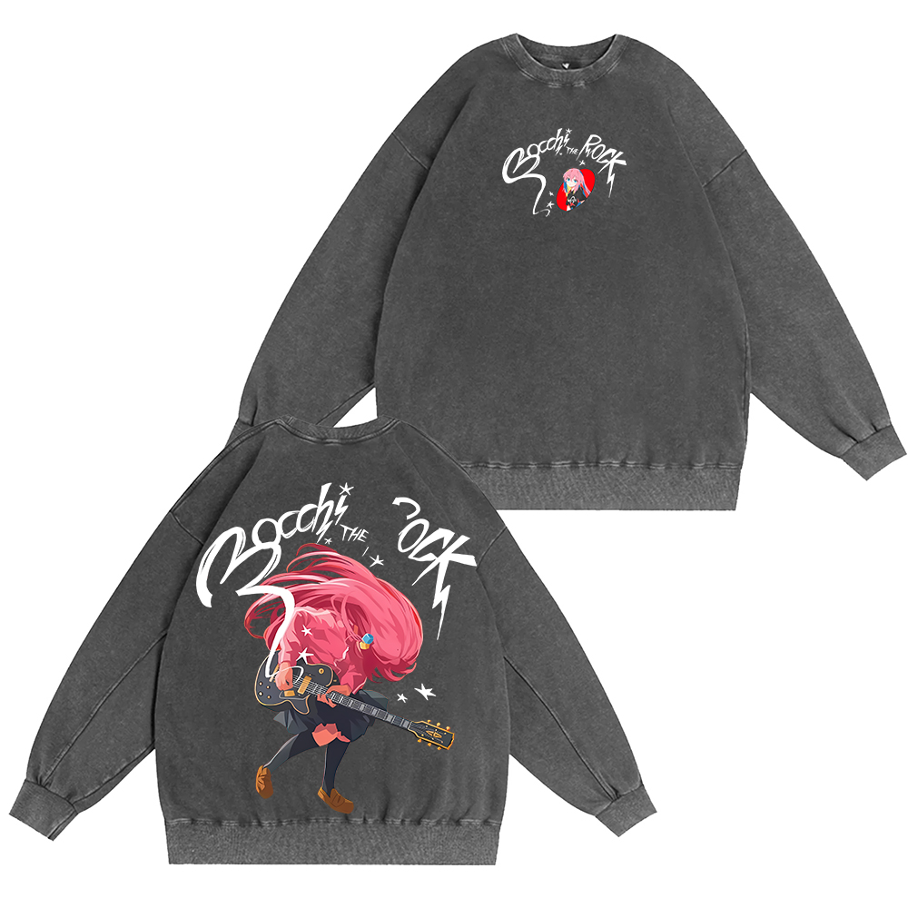 Bocchitherock Unisex Washed Crewneck Sweatshirt
