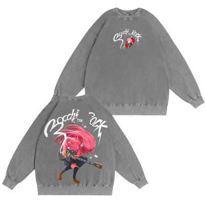 Bocchitherock Unisex Washed Crewneck Sweatshirt