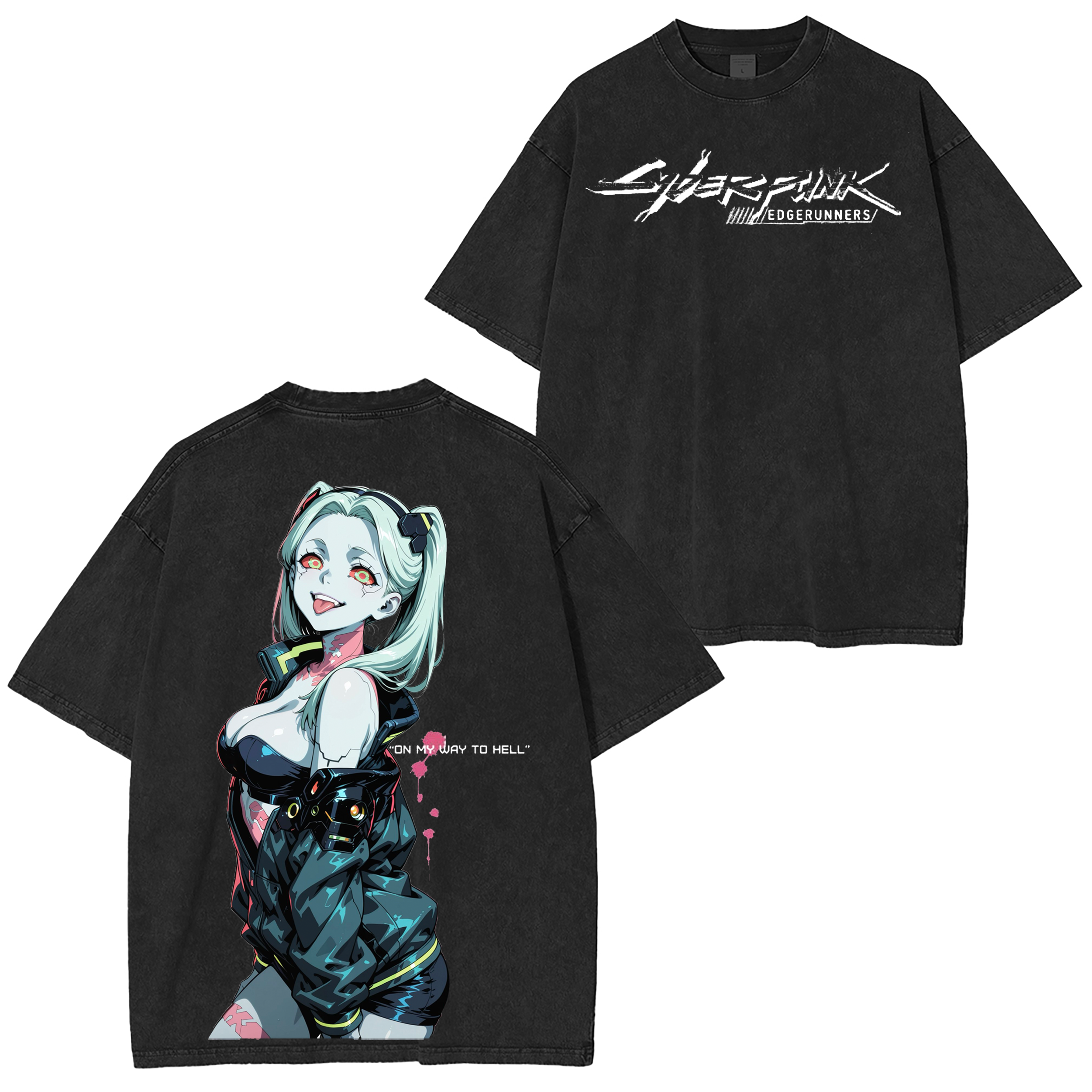 Rebecca �C Cyberpunk: Edgerunners Anime Oversized T-shirt/Crewneck/Hoodie