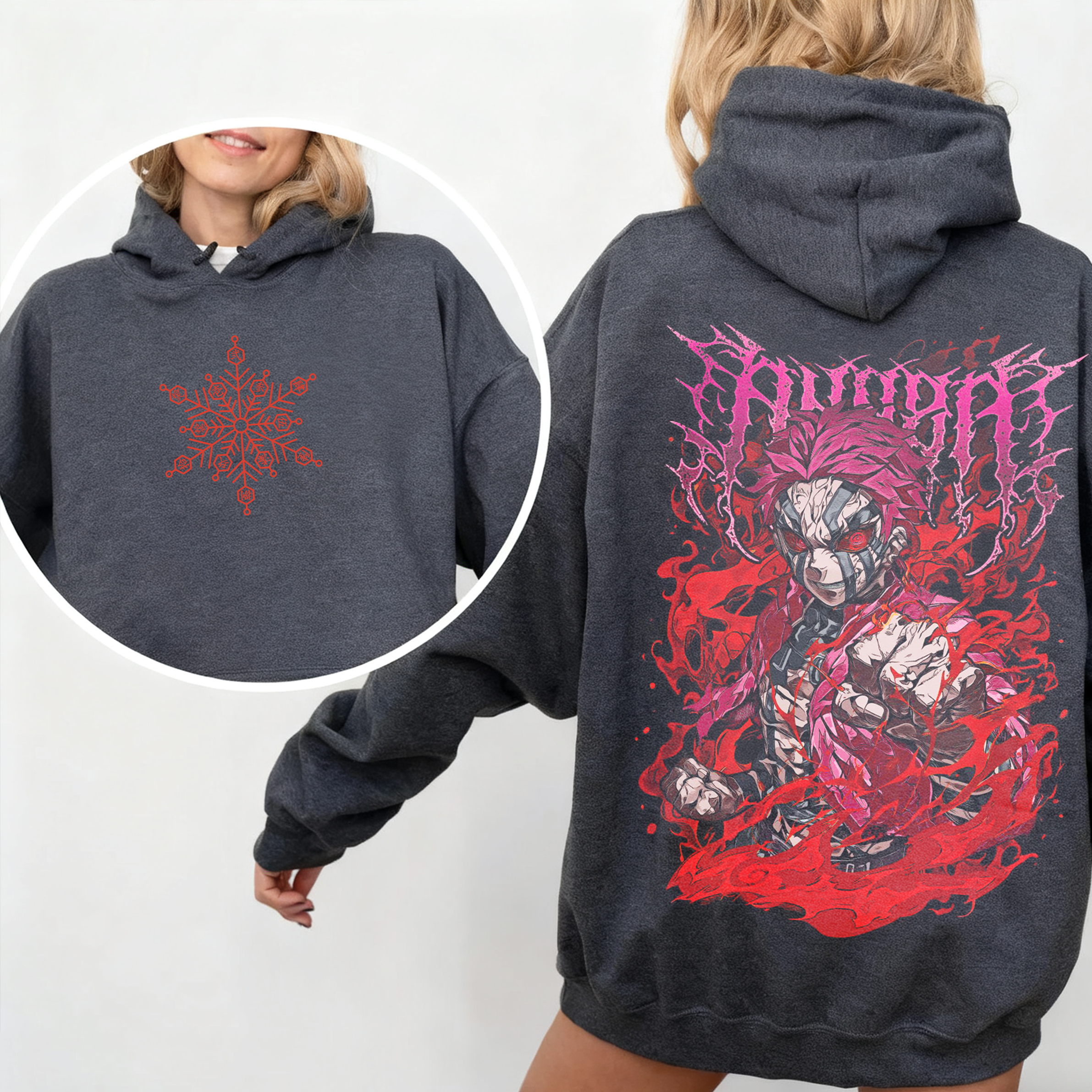 Akaza ,Demon Slayer Anime Oversized T-shirt/Crewneck/Hoodie