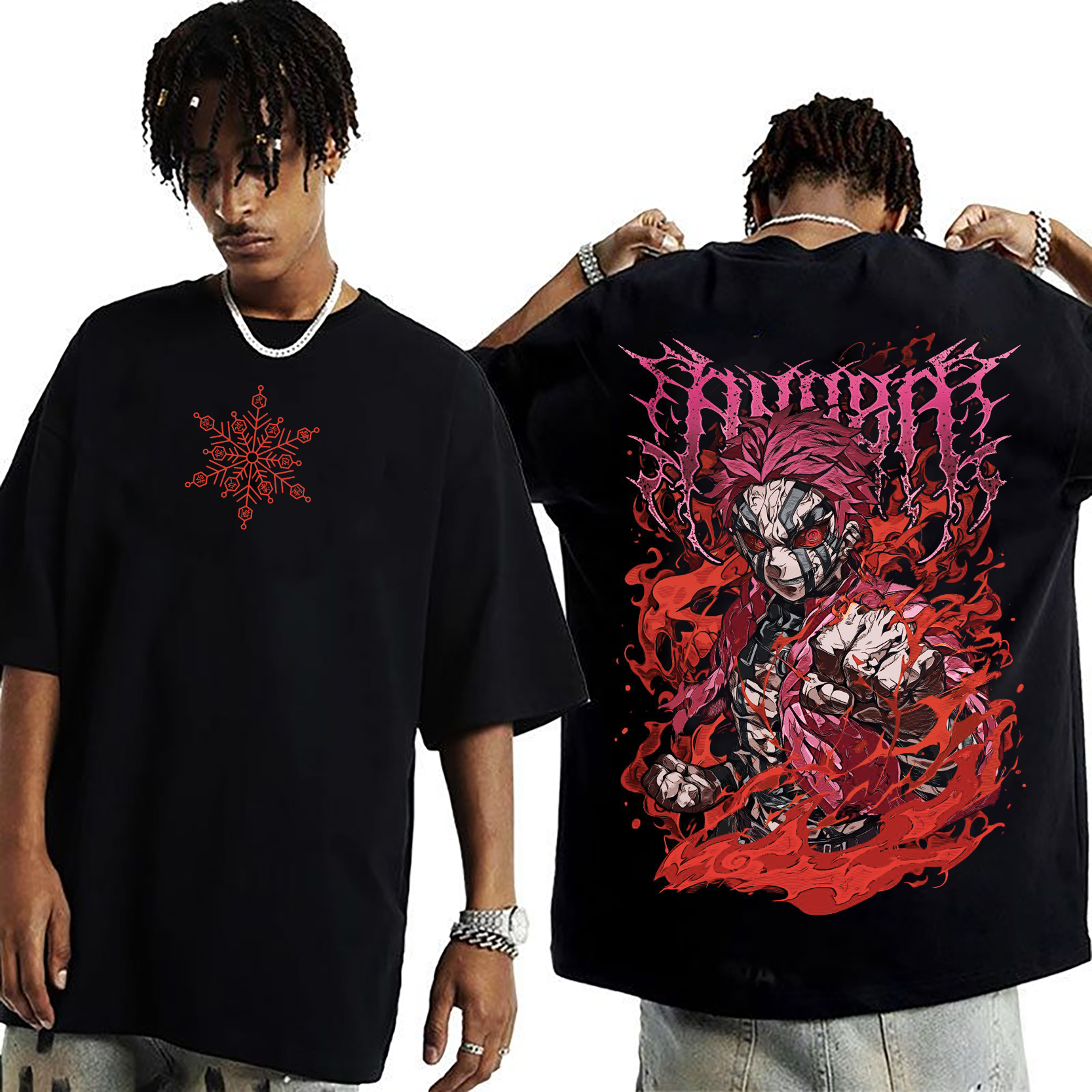 Akaza ,Demon Slayer Anime Oversized T-shirt/Crewneck/Hoodie