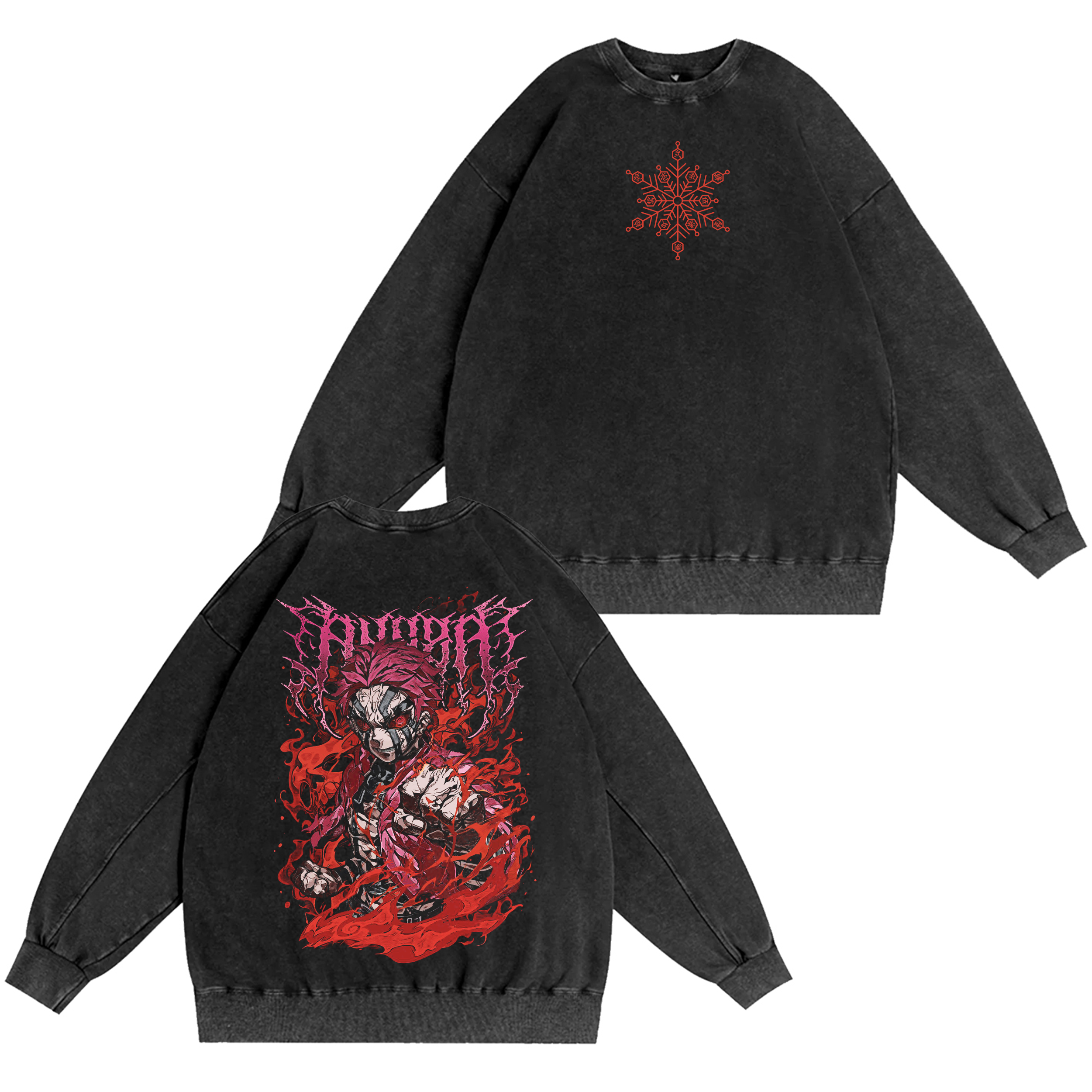 Akaza ,Demon Slayer Anime Oversized T-shirt/Crewneck/Hoodie