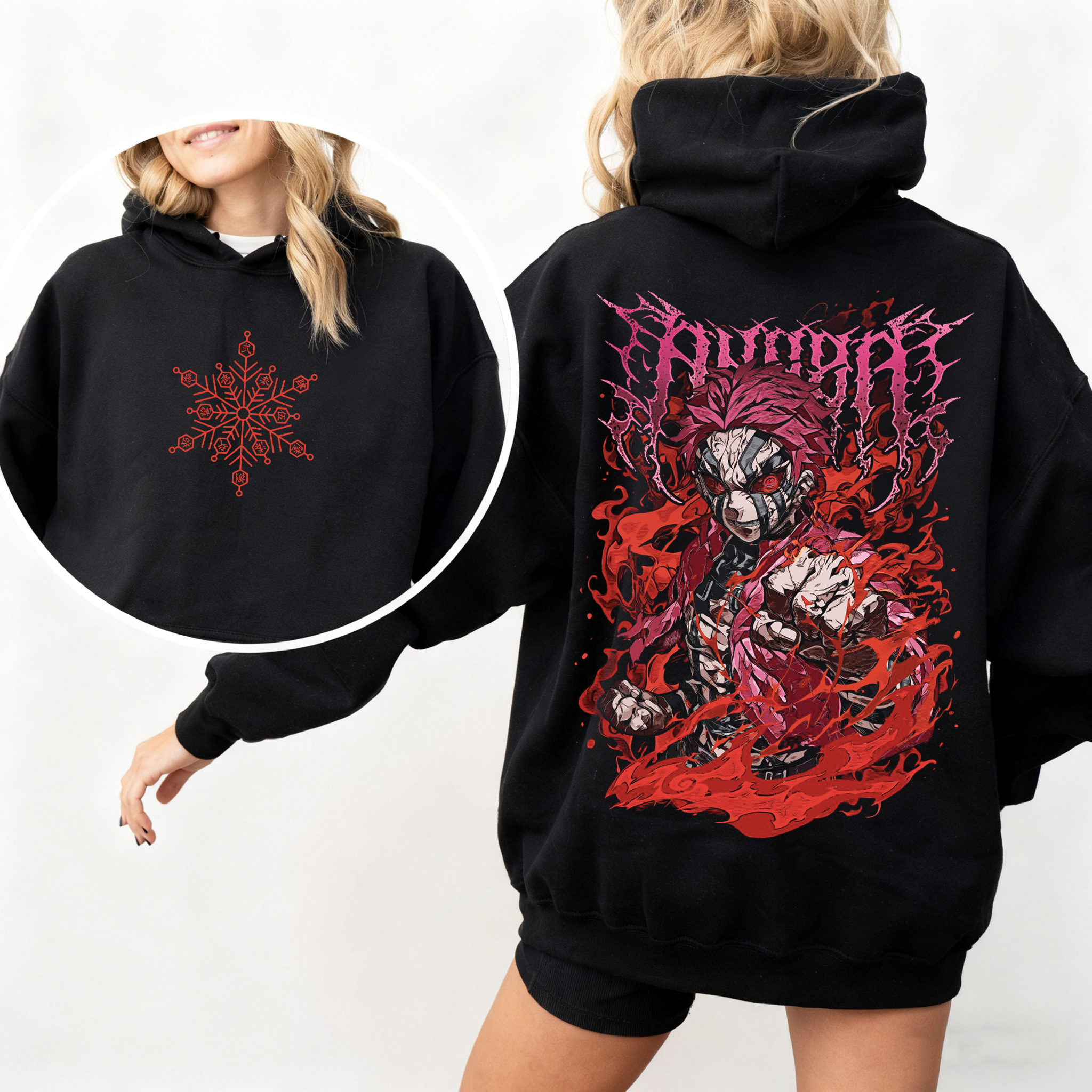 Akaza ,Demon Slayer Anime Oversized T-shirt/Crewneck/Hoodie