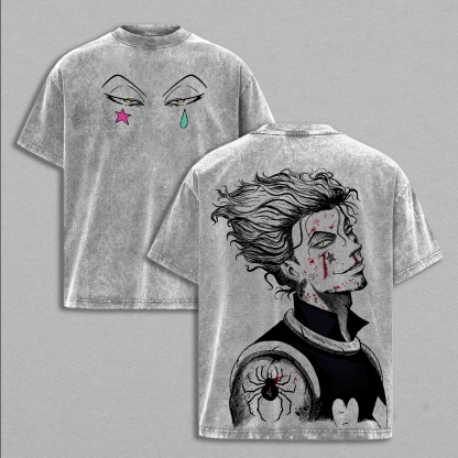 Hisoka Morow Hunter x Hunter Anime Unisex Washed T-Shirt