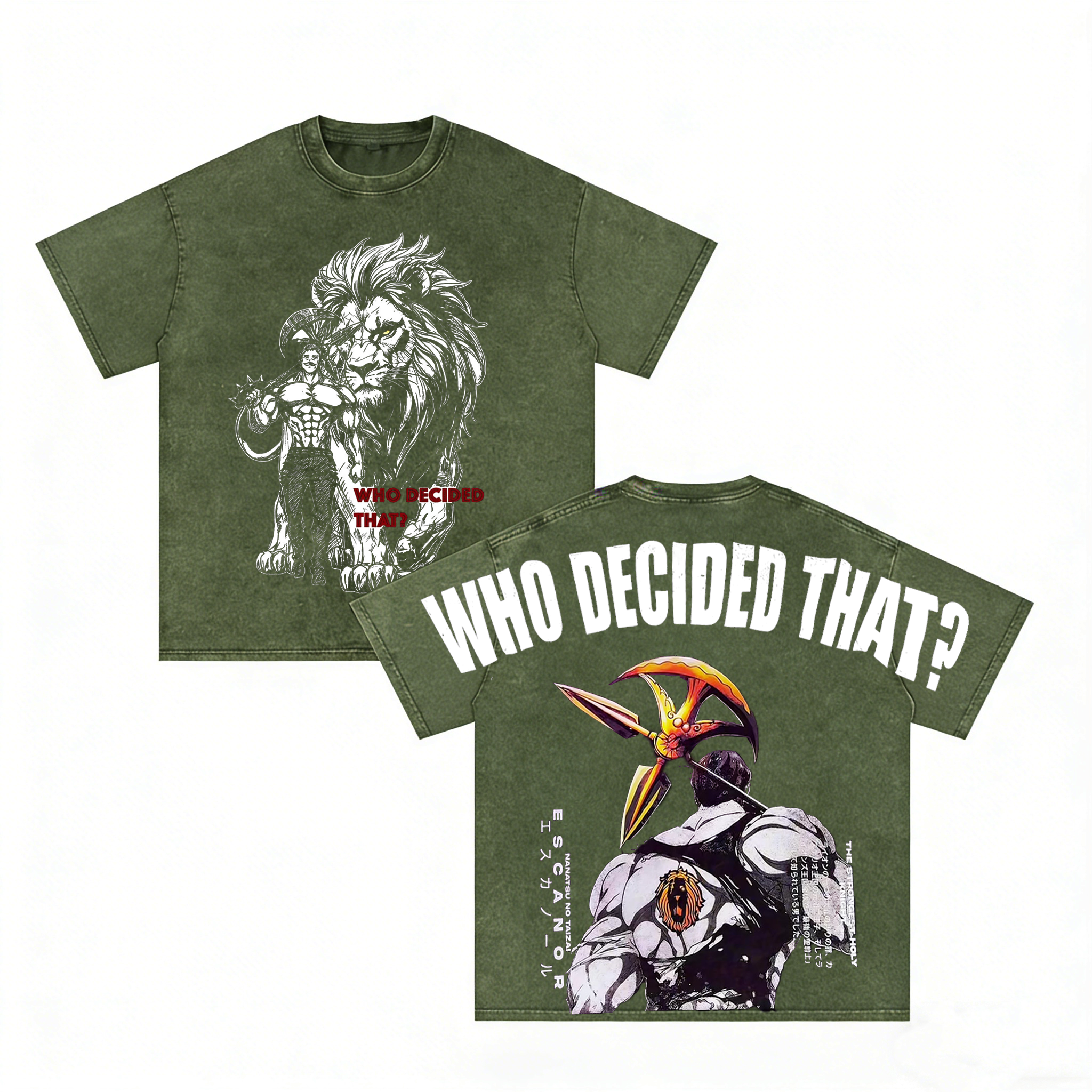 The Seven Deadly Sins Anime Unisex Washed T-Shirt
