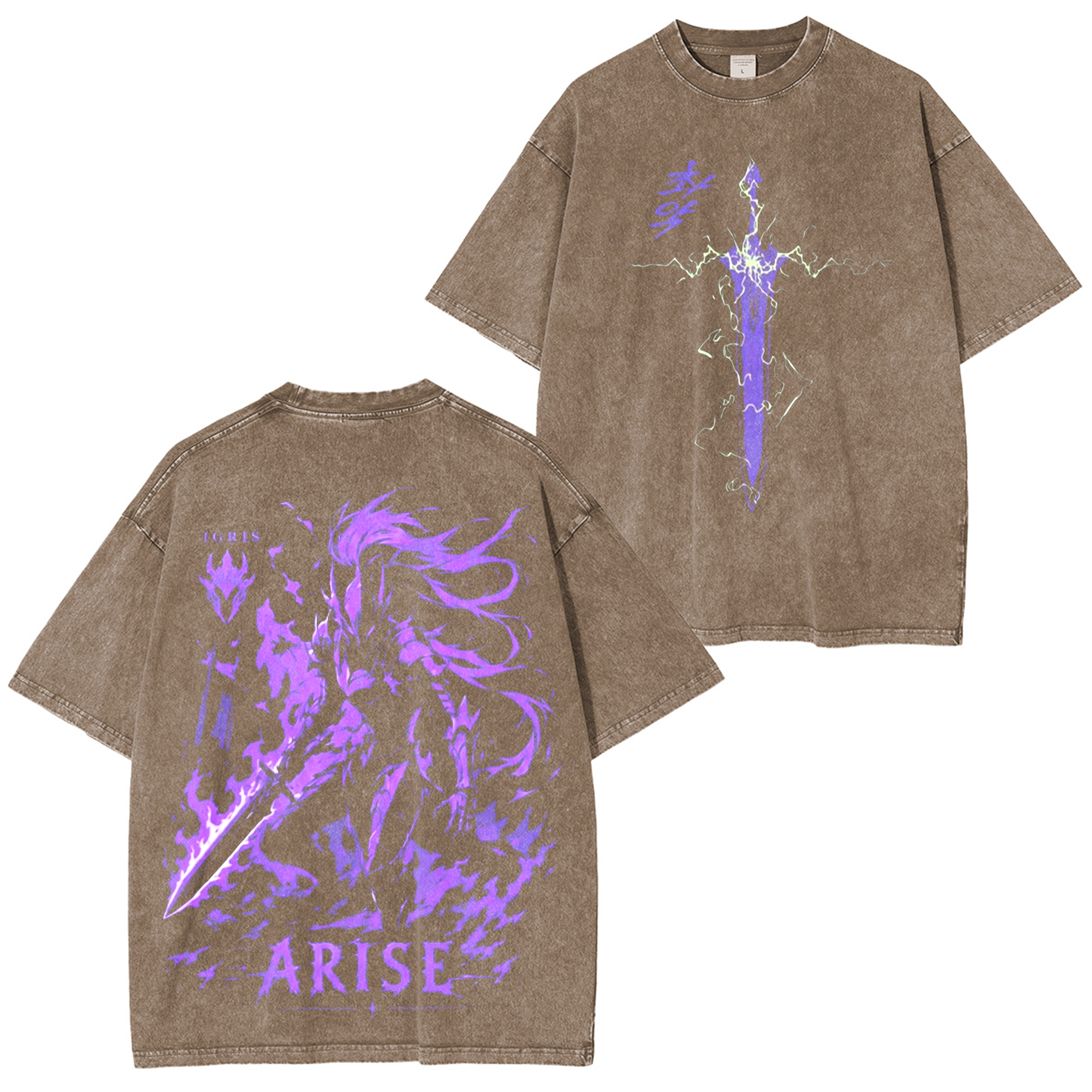 Solo Leveling Anime Unisex Washed T-Shirt