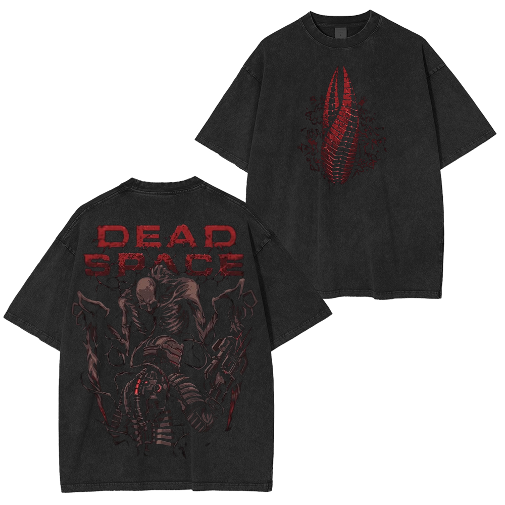 Retro The Dead Space Make Us Game Graphic Unisex Washed T-Shirt