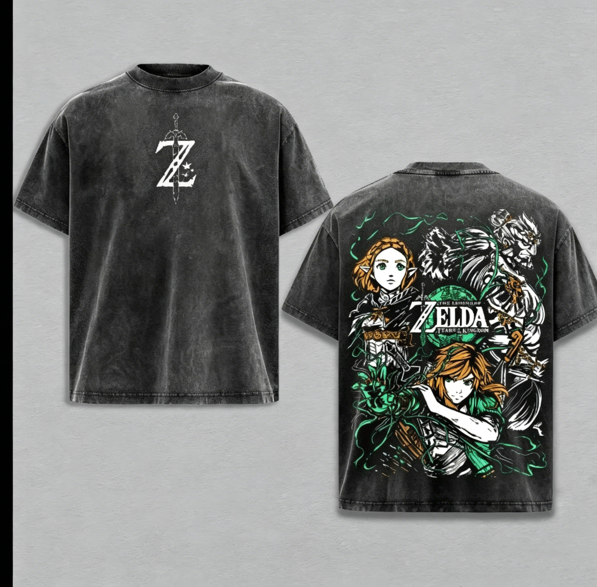 The Legend of Zelda Game Unisex Washed T-Shirt