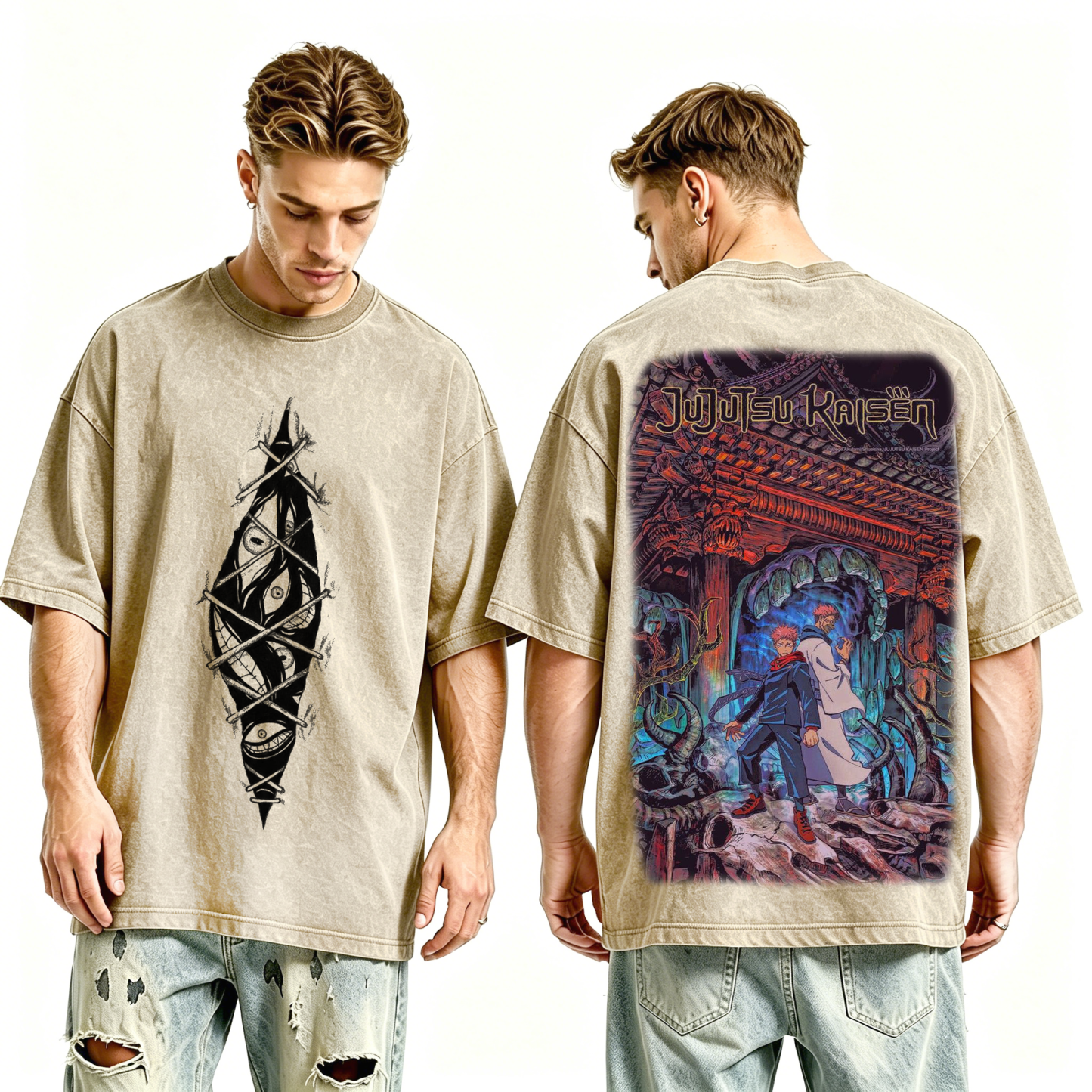 Jujutsu Kaisen Anime Unisex Washed T-Shirt