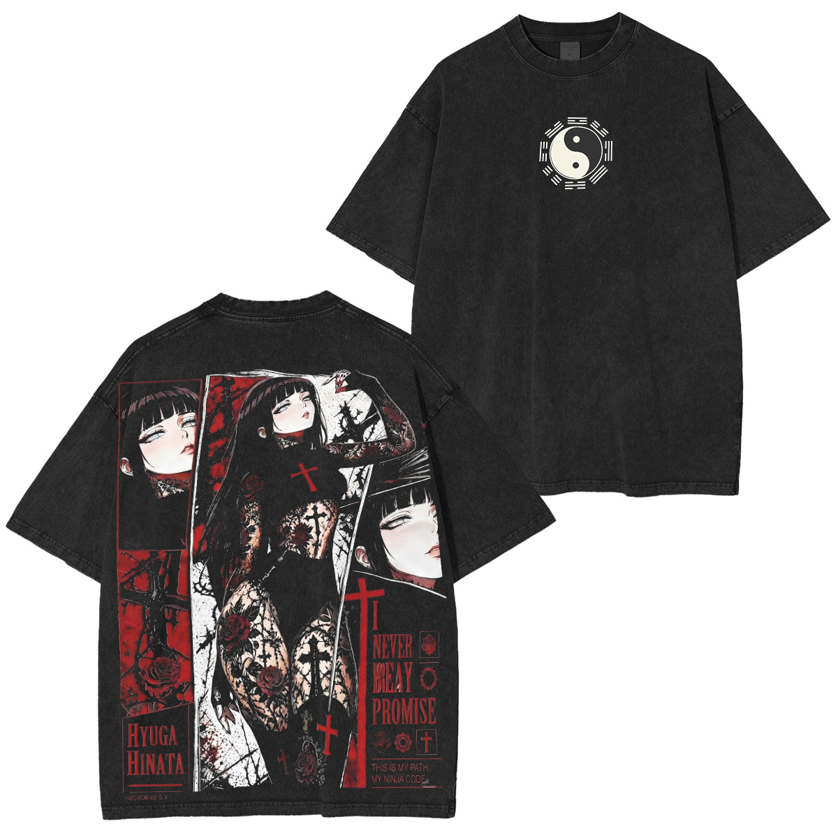 Naruto Hinata Vintage Washed T-shirt/Crewneck/Hoodie