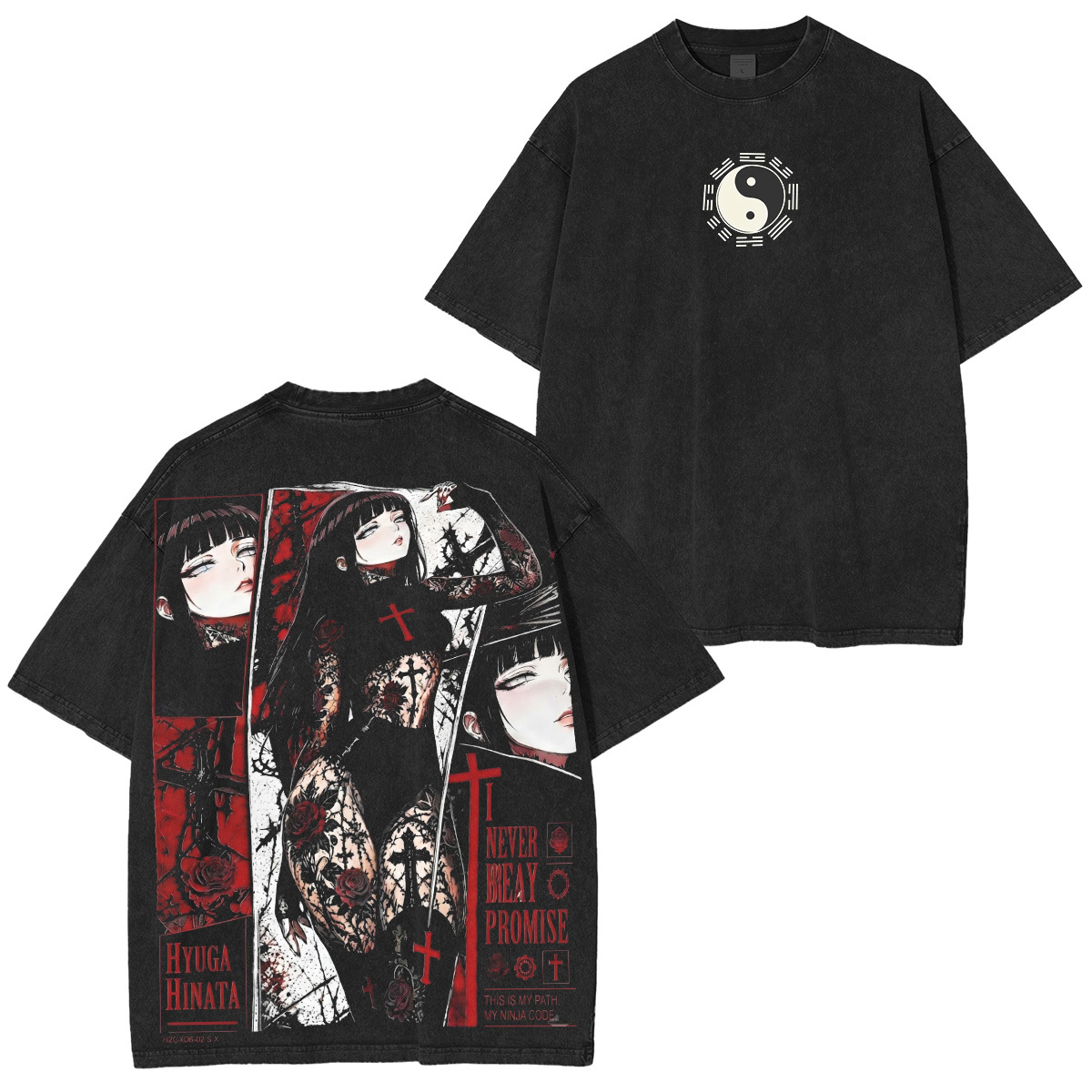 Naruto Hinata Vintage Washed T-shirt/Crewneck/Hoodie