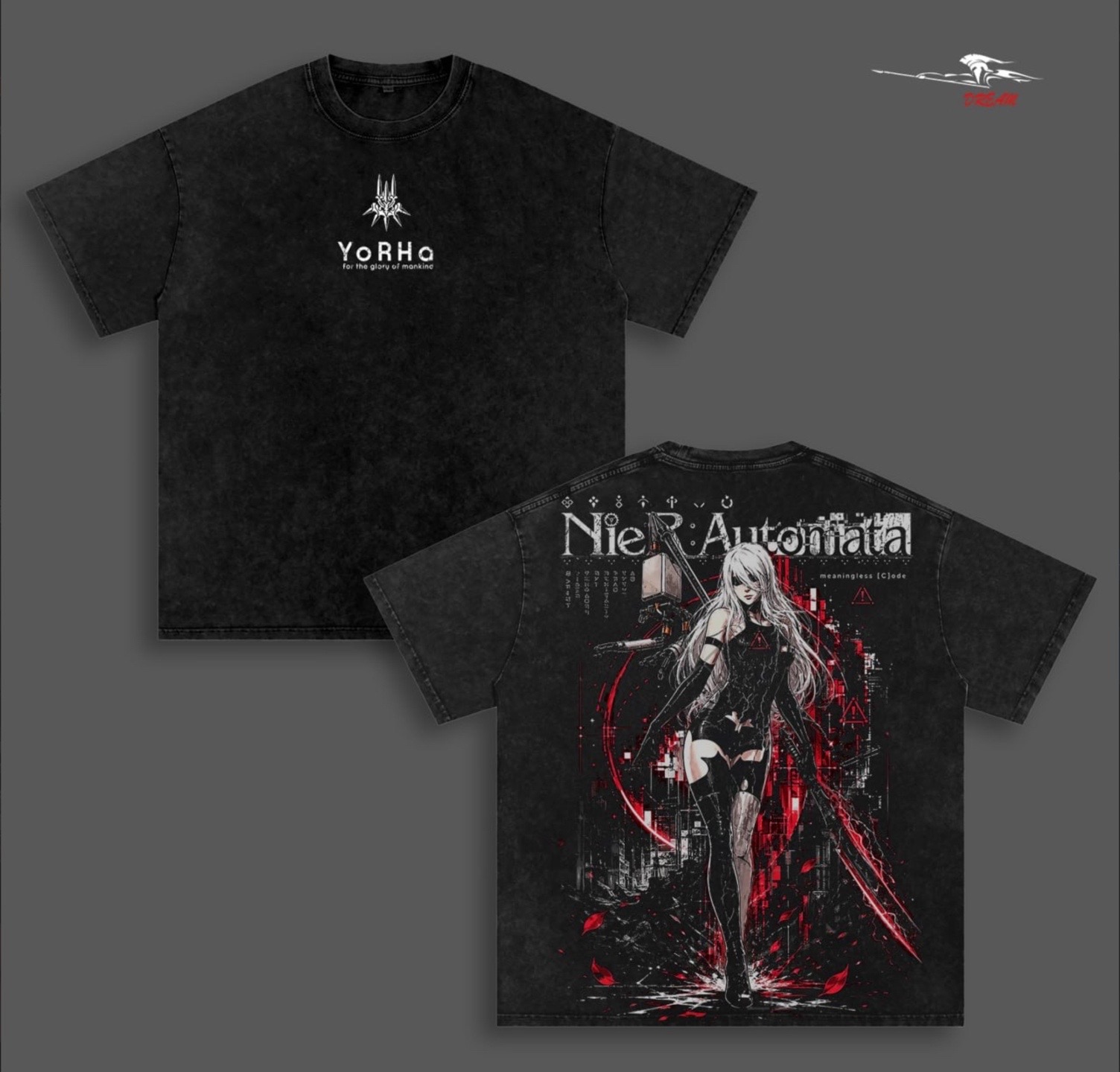 NieRAutomata YoRHa  Unisex Washed T-Shirt