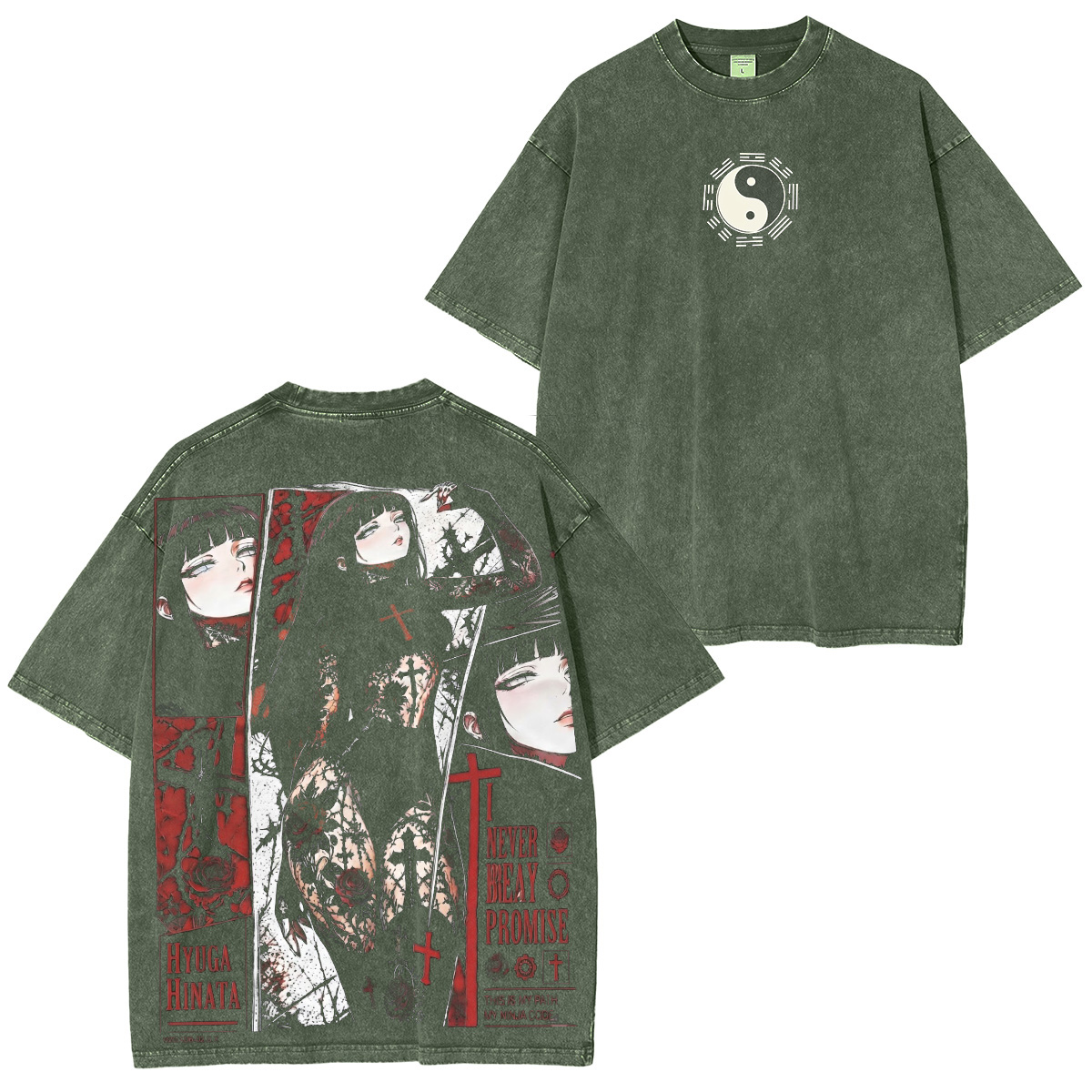Naruto Hinata Vintage Washed T-shirt/Crewneck/Hoodie
