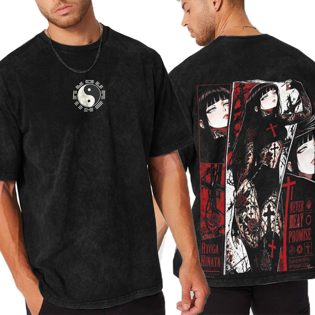 Naruto Hinata Vintage Washed T-shirt/Crewneck/Hoodie