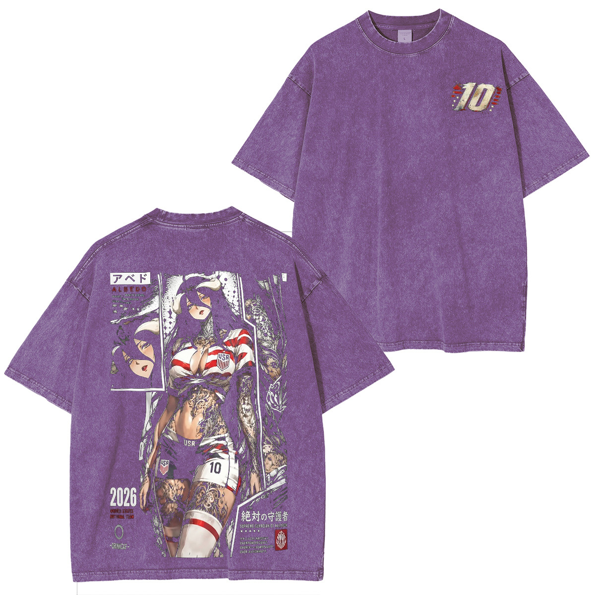 Albedo Overlord Vintage Unisex Washed T-Shirt