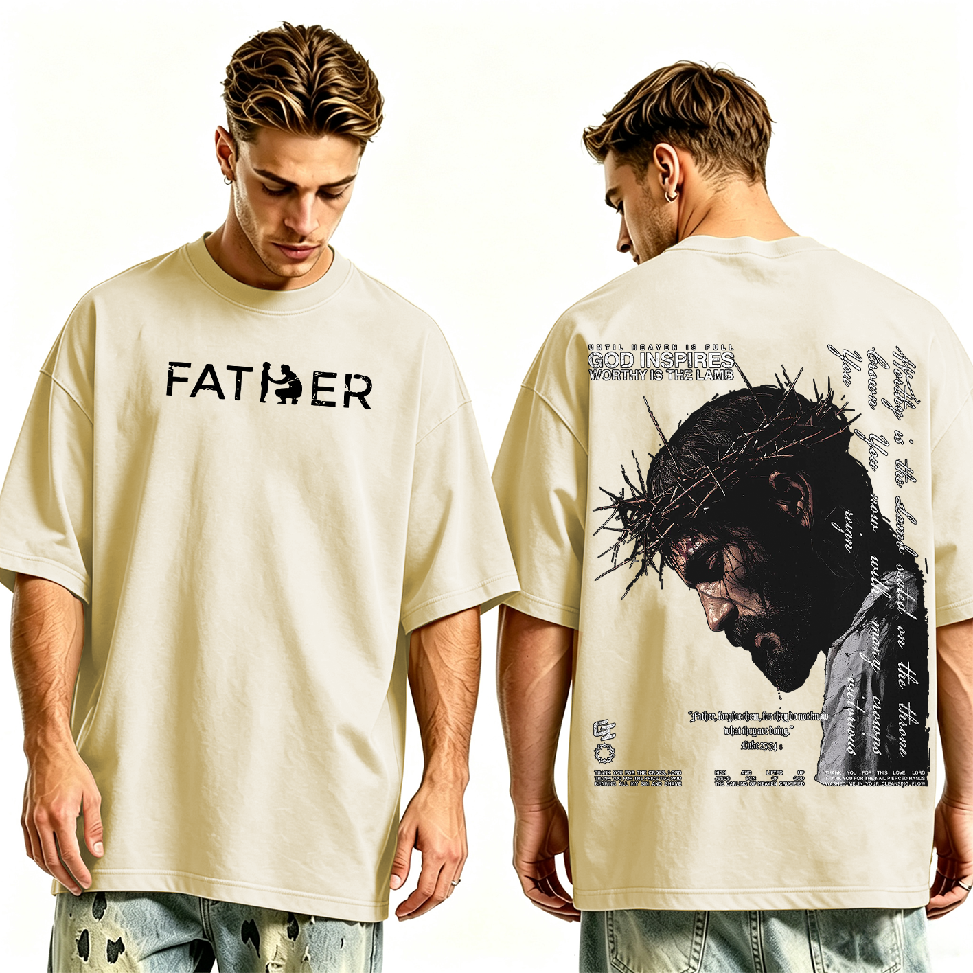 Father Forgive ThemOversized T-shirt/Crewneck/Hoodie