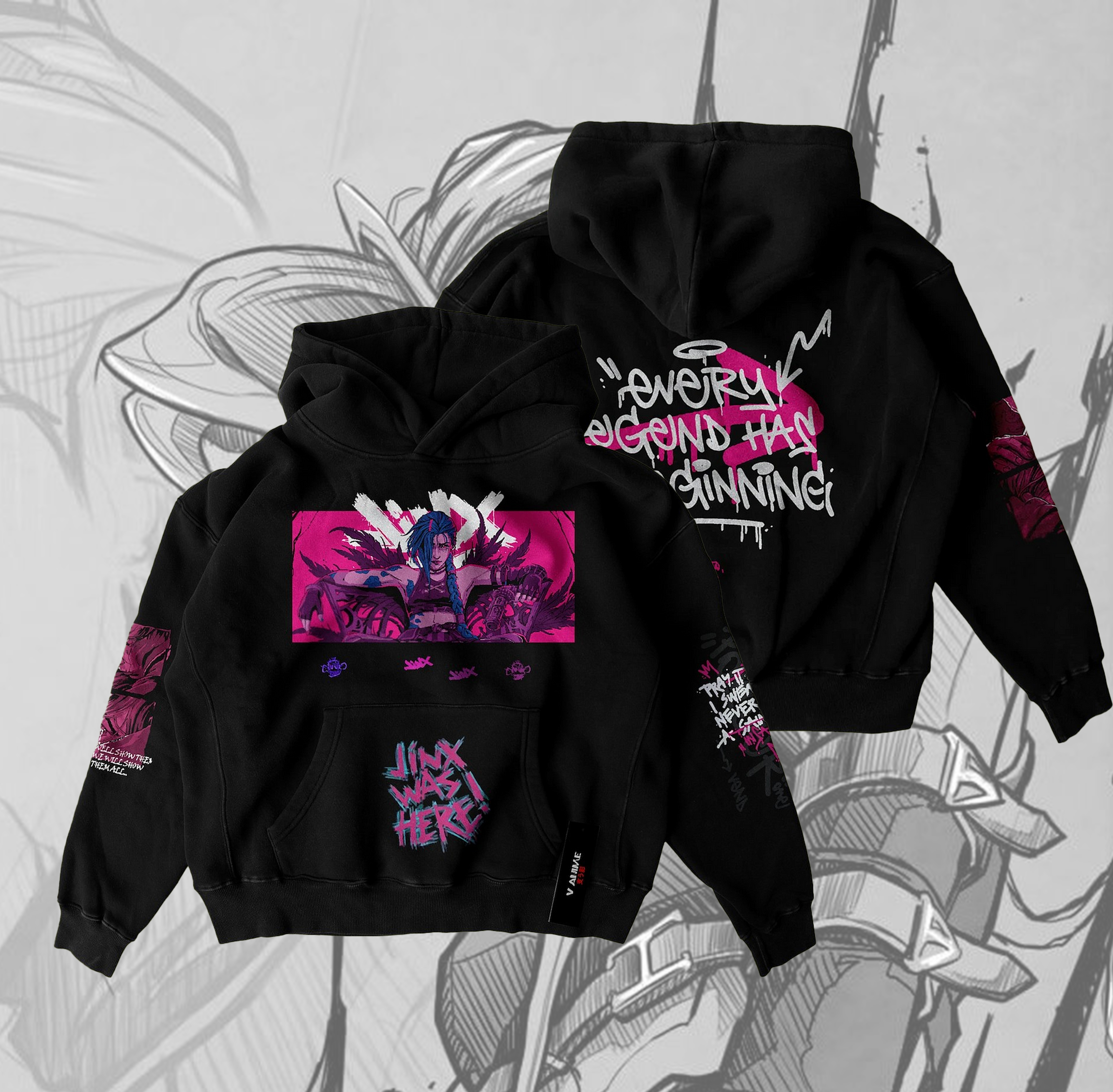 Unisex Oversize Arcane Jinx Hoodie