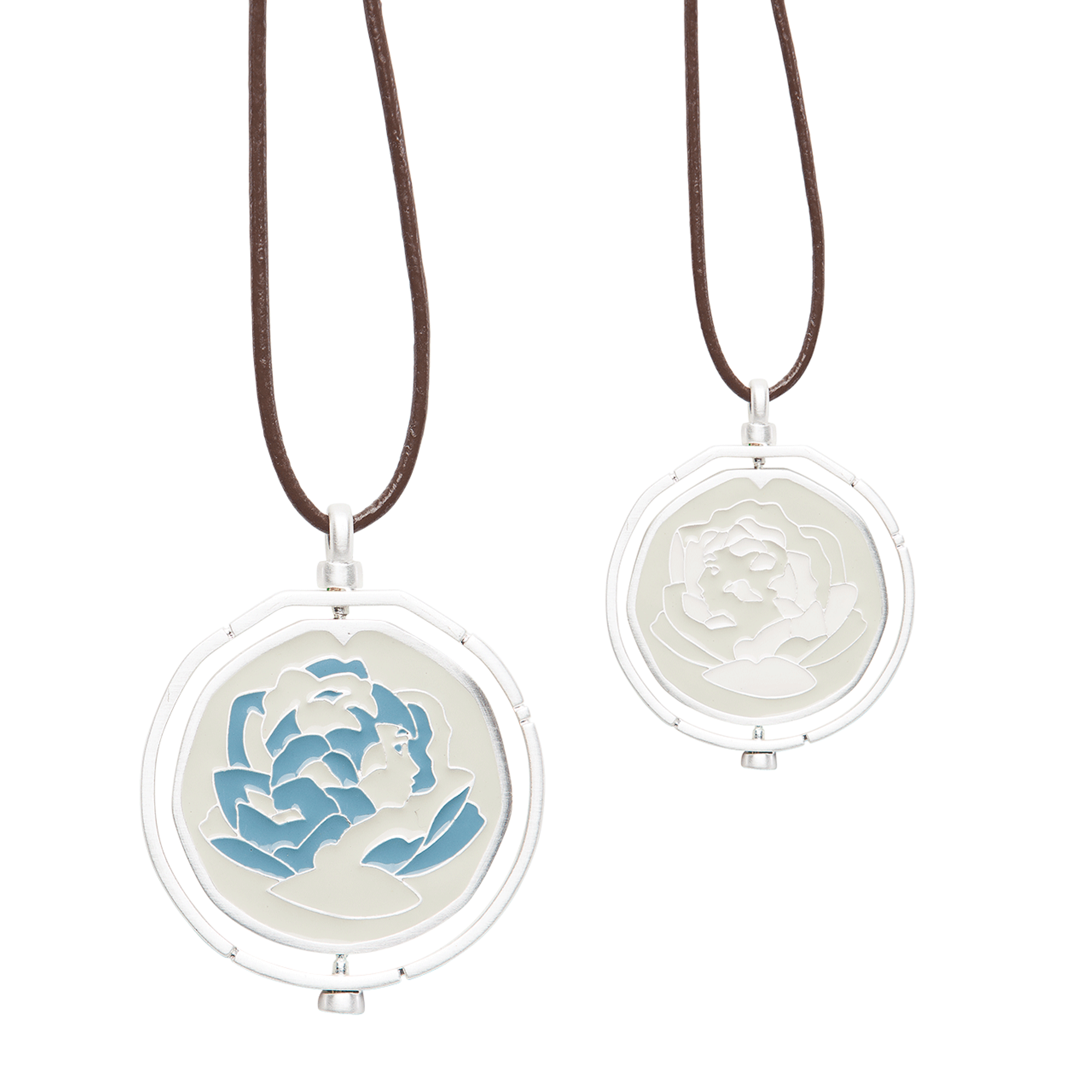 Blue Rose Necklace