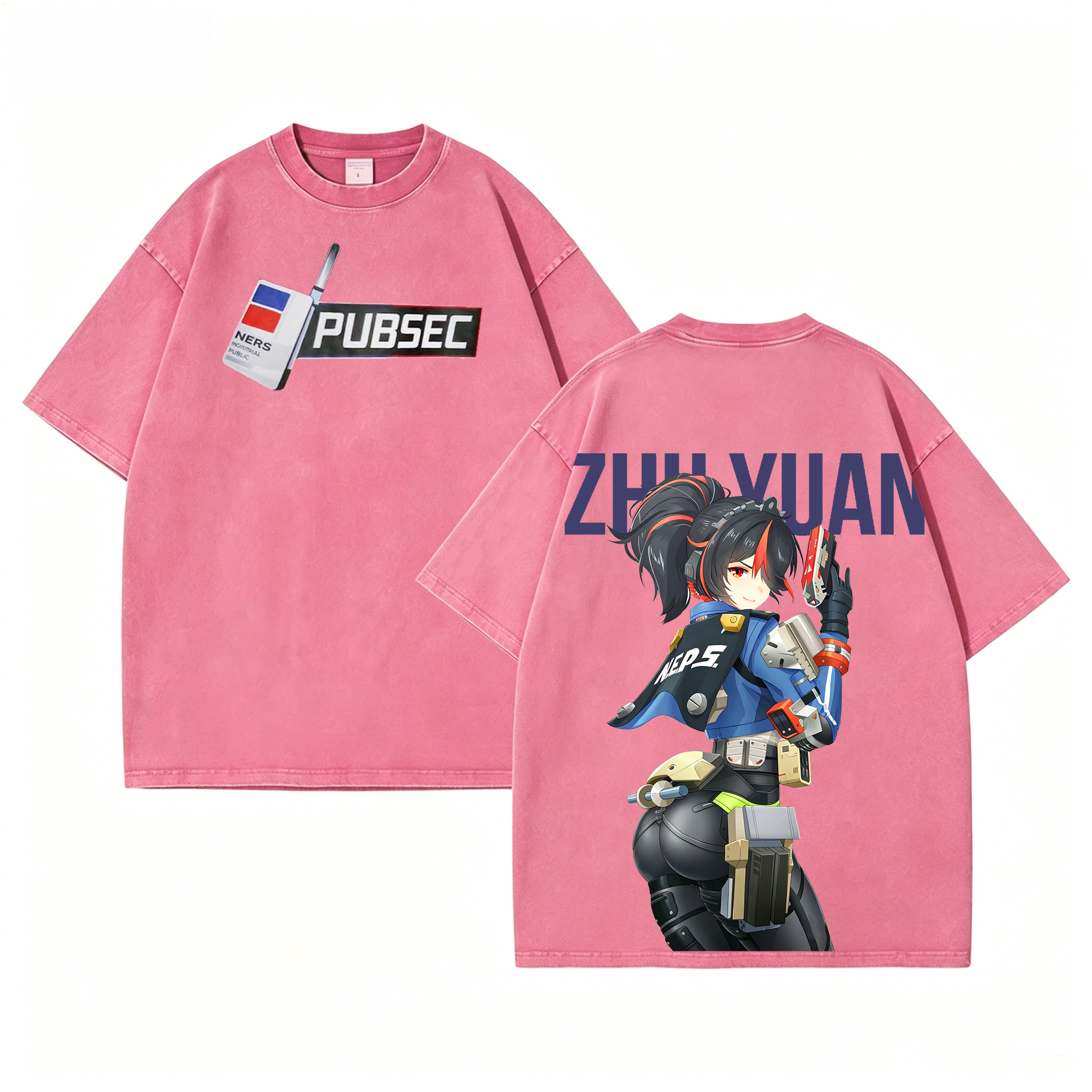 Zhu Yuan,Zenless Zone Zero Unisex Washed T-Shirt
