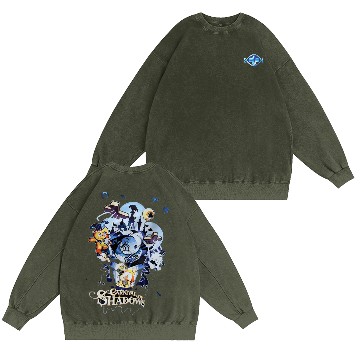CookieRun: Kingdom Gingerbread Man Kingdom Shadow Milk Vintage Washed T-shirt/Crewneck/Hoodie