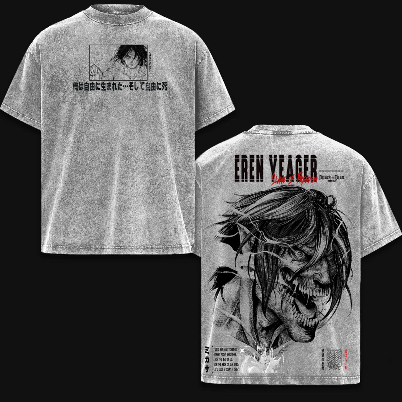 Attack on Titan Washed T-shirt/Crewneck/Hoodie