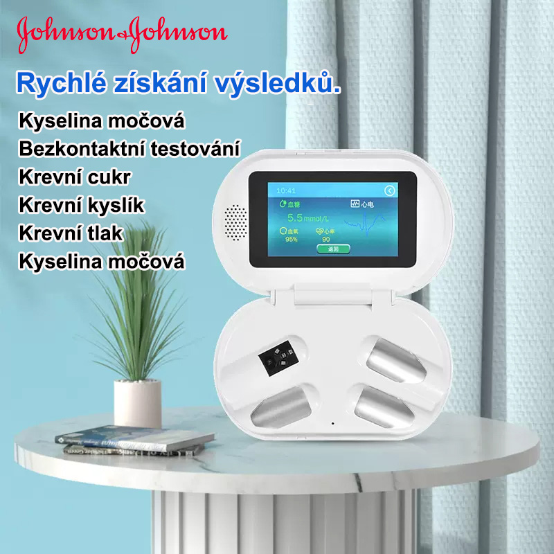 Nový typ neinvazivního glukometru společnosti Johnson & Johnson, který měří hladinu cukru v krvi včas bez nutnosti propichování prstů